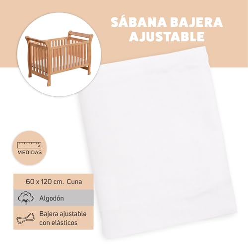Detalle de TI TIN Pack 2 Sábanas Bajeras Cuna 60x120 cm