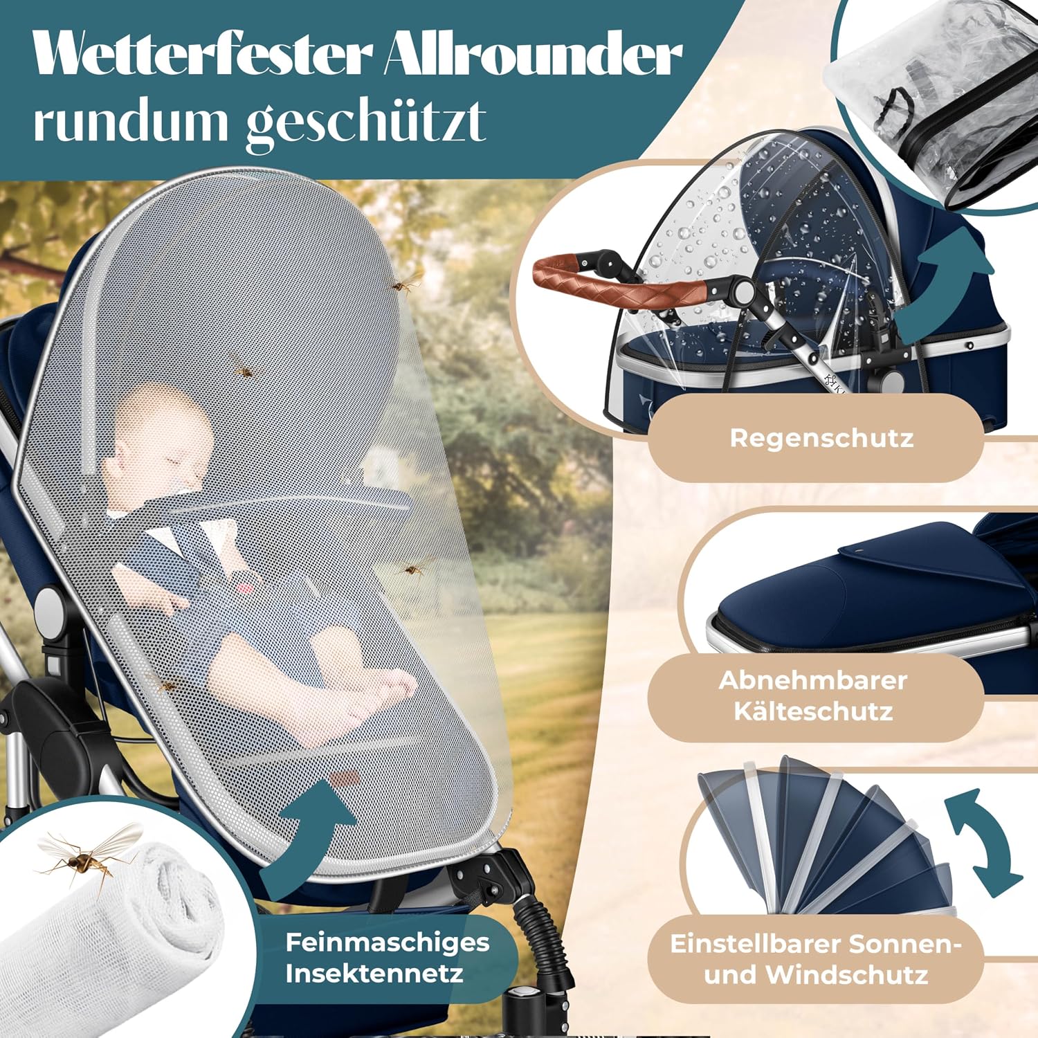 Thumbnail 4 de KESSER Loops 4 in 1 Kinderwagen Komplett-Set