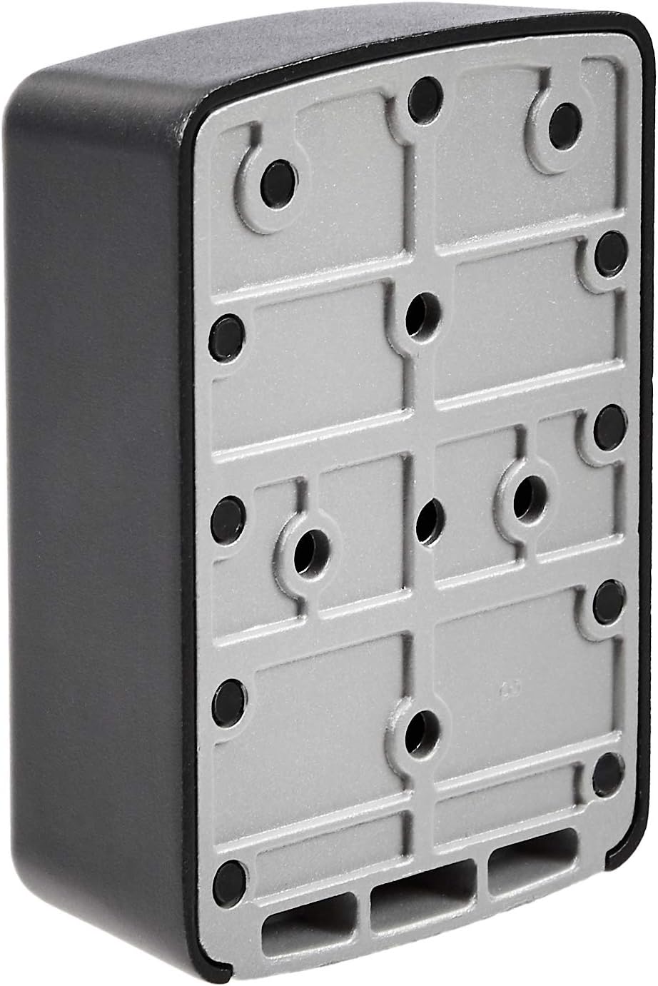 Detalle de Amazon Basics Wall Mounted Key Storage Box with Combination Lock (Black) 3.5 x 8.6 x 12 cm