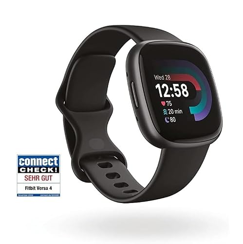 Detalle 2 de Fitbit Versa 4 Smartwatch mit Google Health Premium – Schwarz/Graphit, 6 Tage Akku
