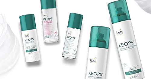 Detalle 2 de RoC KEOPS Deodorante Roll-On 48 Ore - Antitraspirante senza alcool e profumo, Crema deodorante ascelle 30 ml