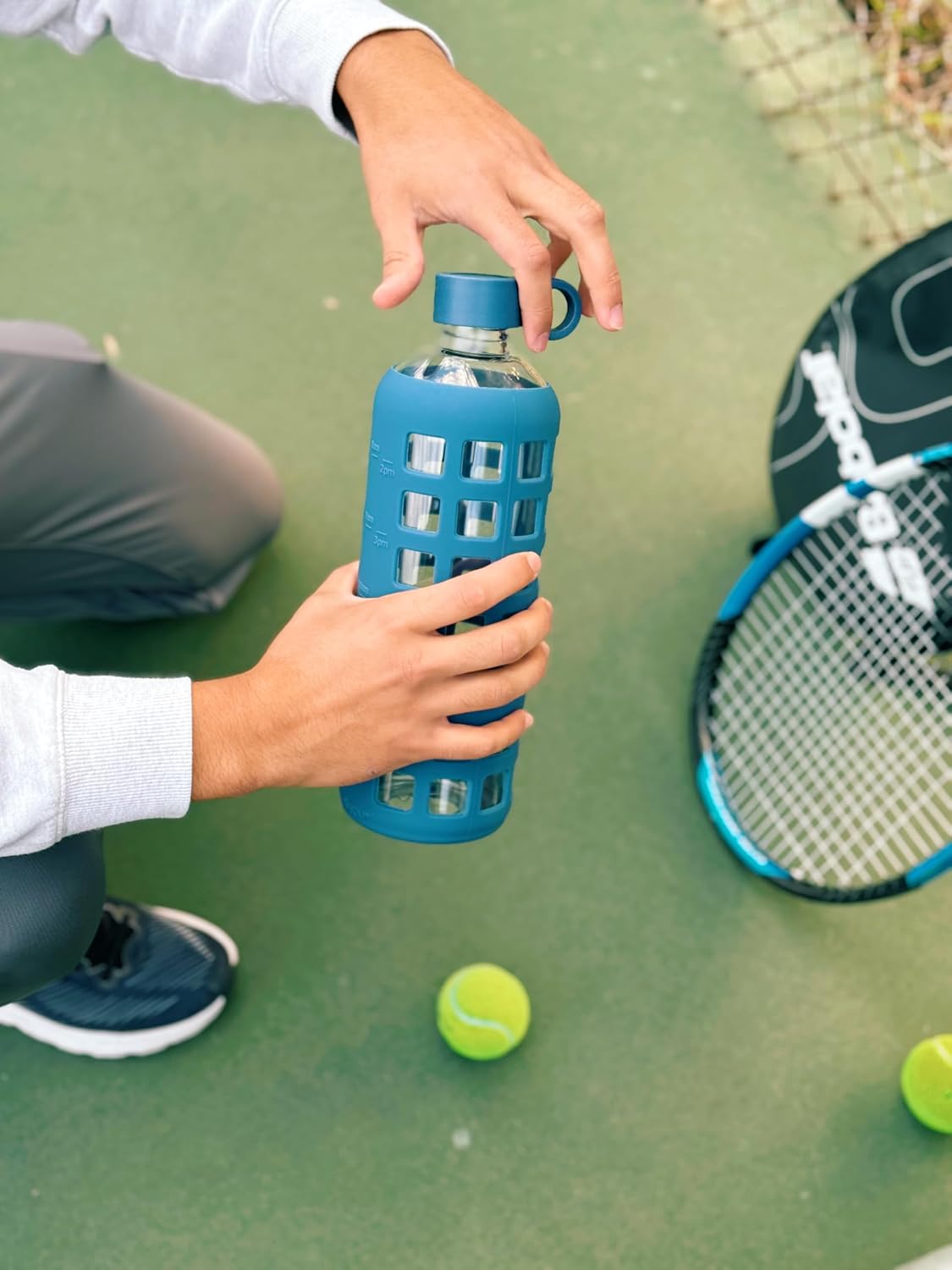 Detalle 1 de purifyou Glass Water Bottle 32 oz