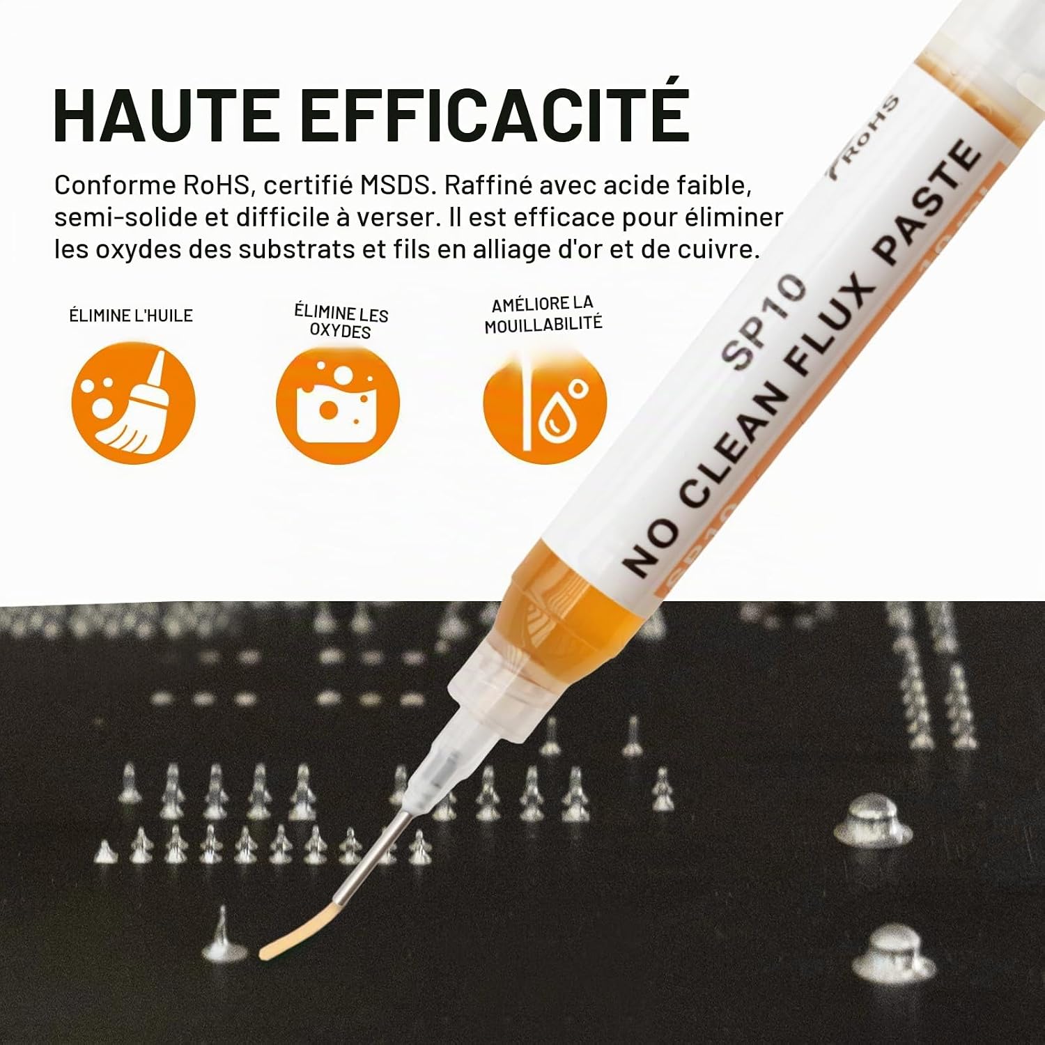 Thumbnail 4 de TOWOT Tresse à dessouder 3 m et pâte à souder sans nettoyage (10 cc) – Kit de dessoudage pour réparations électroniques
