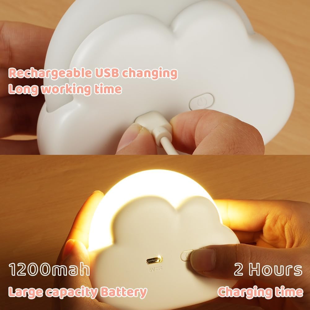 Thumbnail 2 de Adiwo Luce Notturna Bambini Nuvola Ricaricabile – Bianco