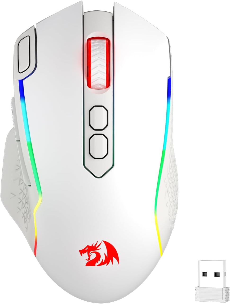 Detalle de Redragon M810 Pro Wireless Gaming Mouse: 10000 DPI, 8 Macro Keys & 45‑Hour Battery