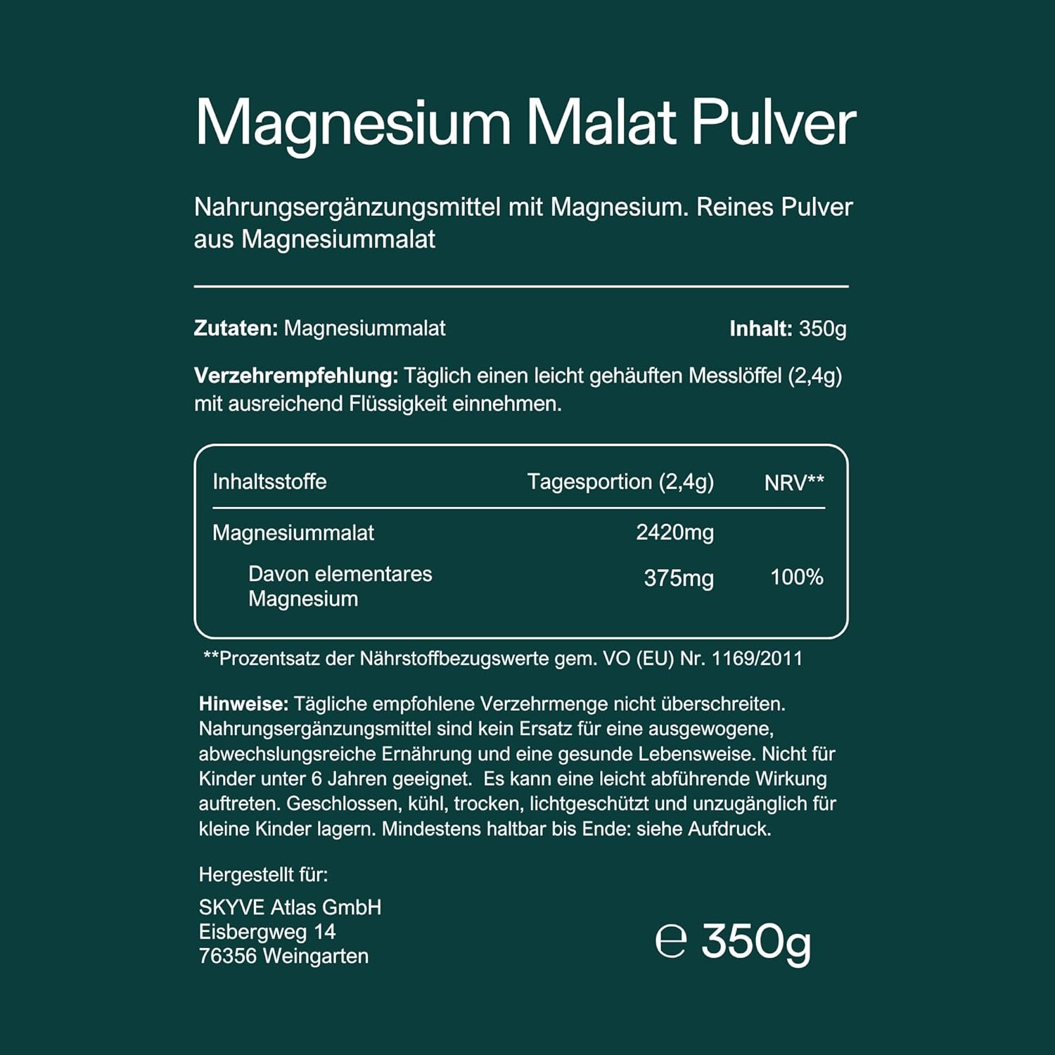 Thumbnail 6 de MGX Magnesium Malat Pulver 350 g