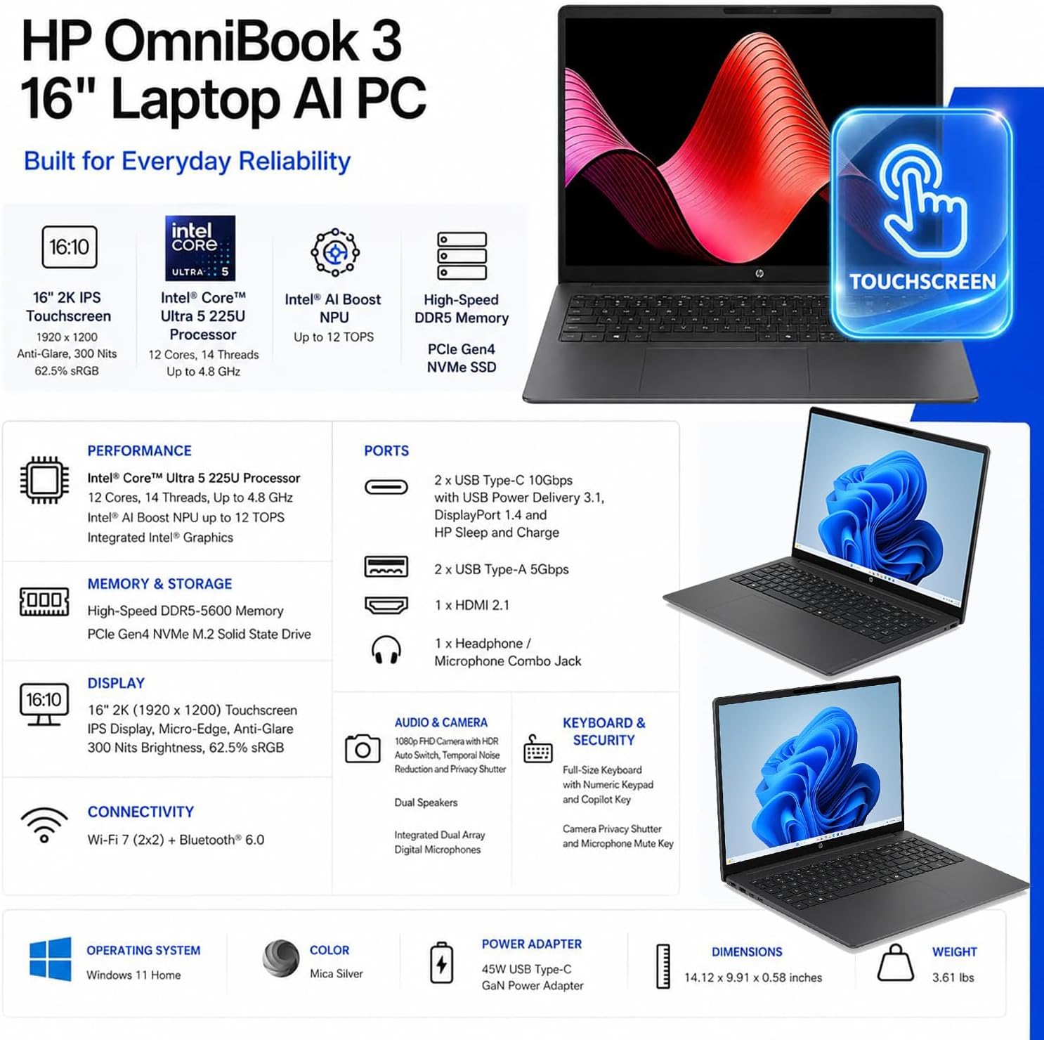 Detalle 2 de HP 16-inch laptop