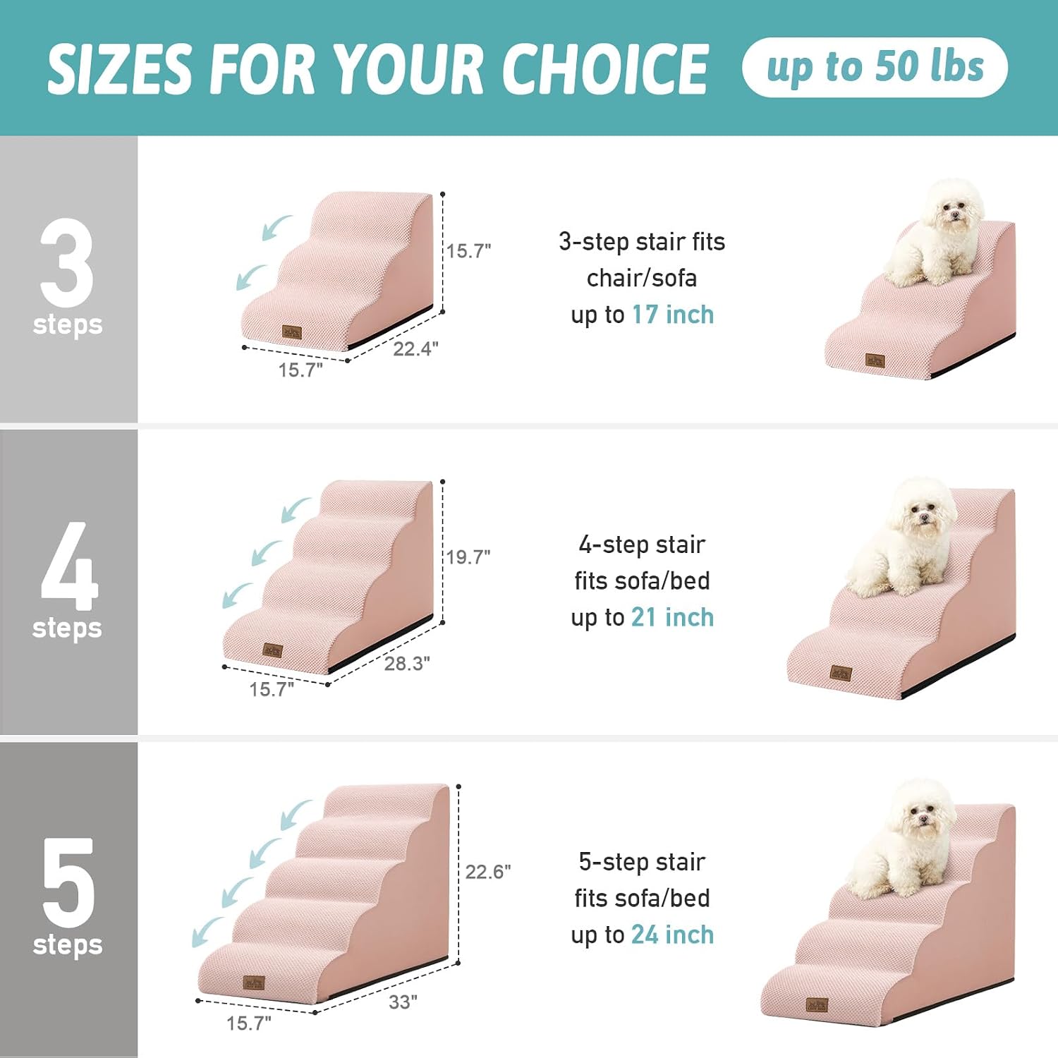 Thumbnail 1 de COZY KISS Dog Stairs for Small Dogs