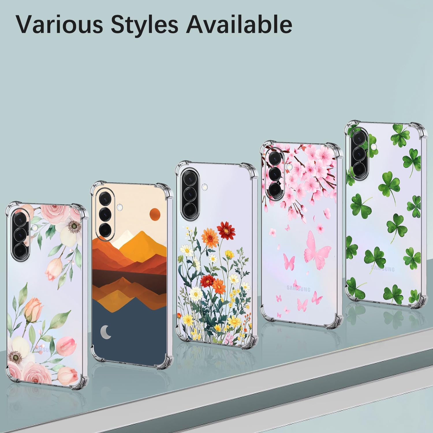 Thumbnail 6 de HopMore Transparent Handyhülle für Samsung Galaxy A36 5G – Gänseblümchen Muster, stoßfest, klare Silikonhülle mit TPU