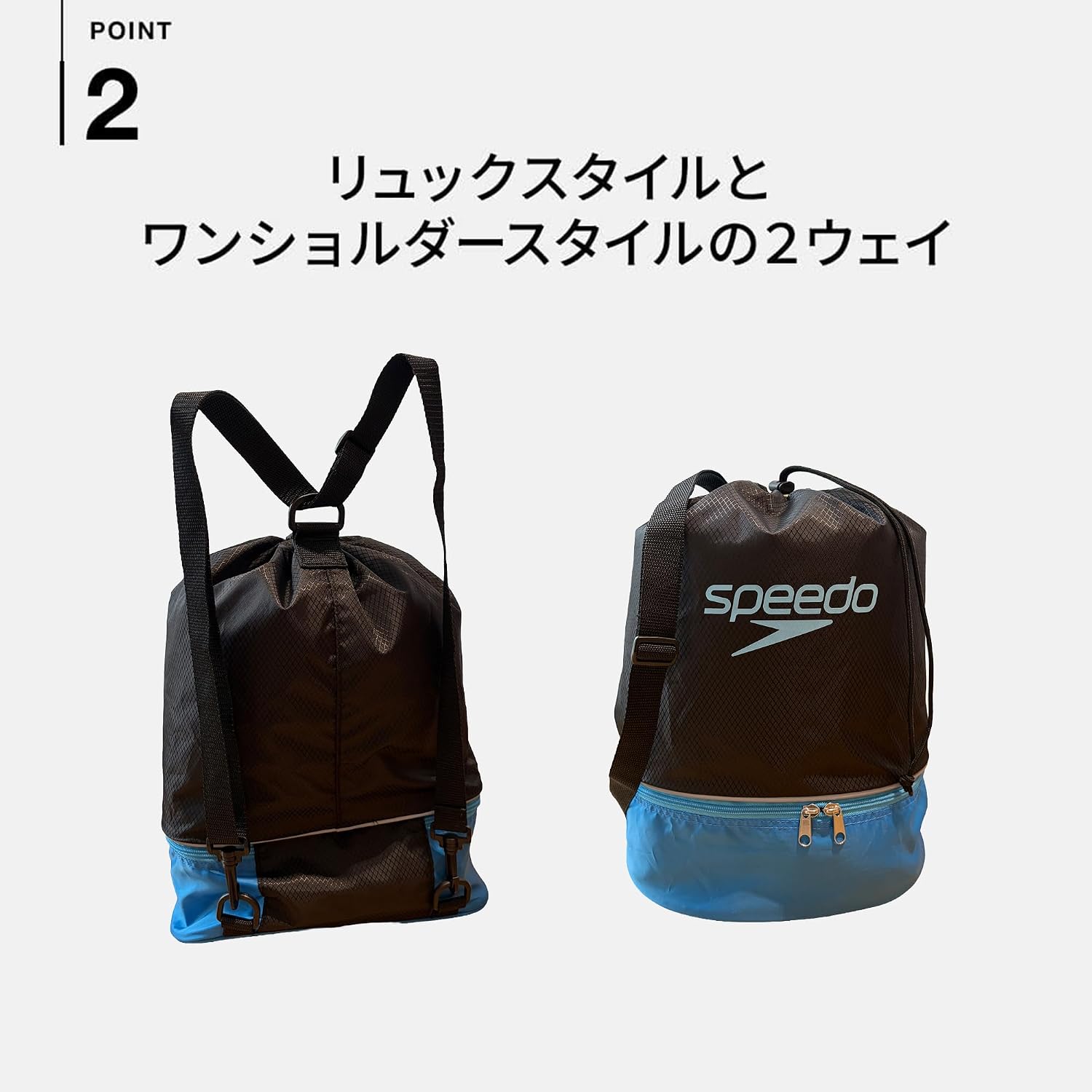 Detalle de Speedo SD95B04 スクール用スイムバッグ 2段収納・リュック&ショルダー対応