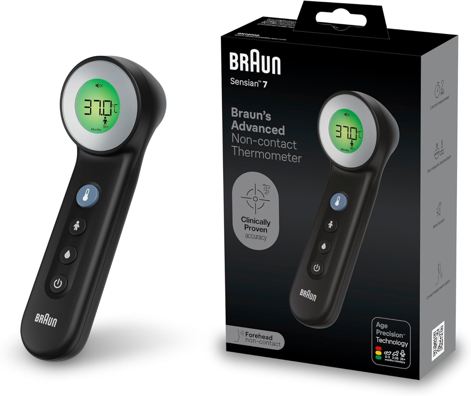 Detalle de Braun Sensian 7 Forehead Non-Contact Thermometer (BNT400)