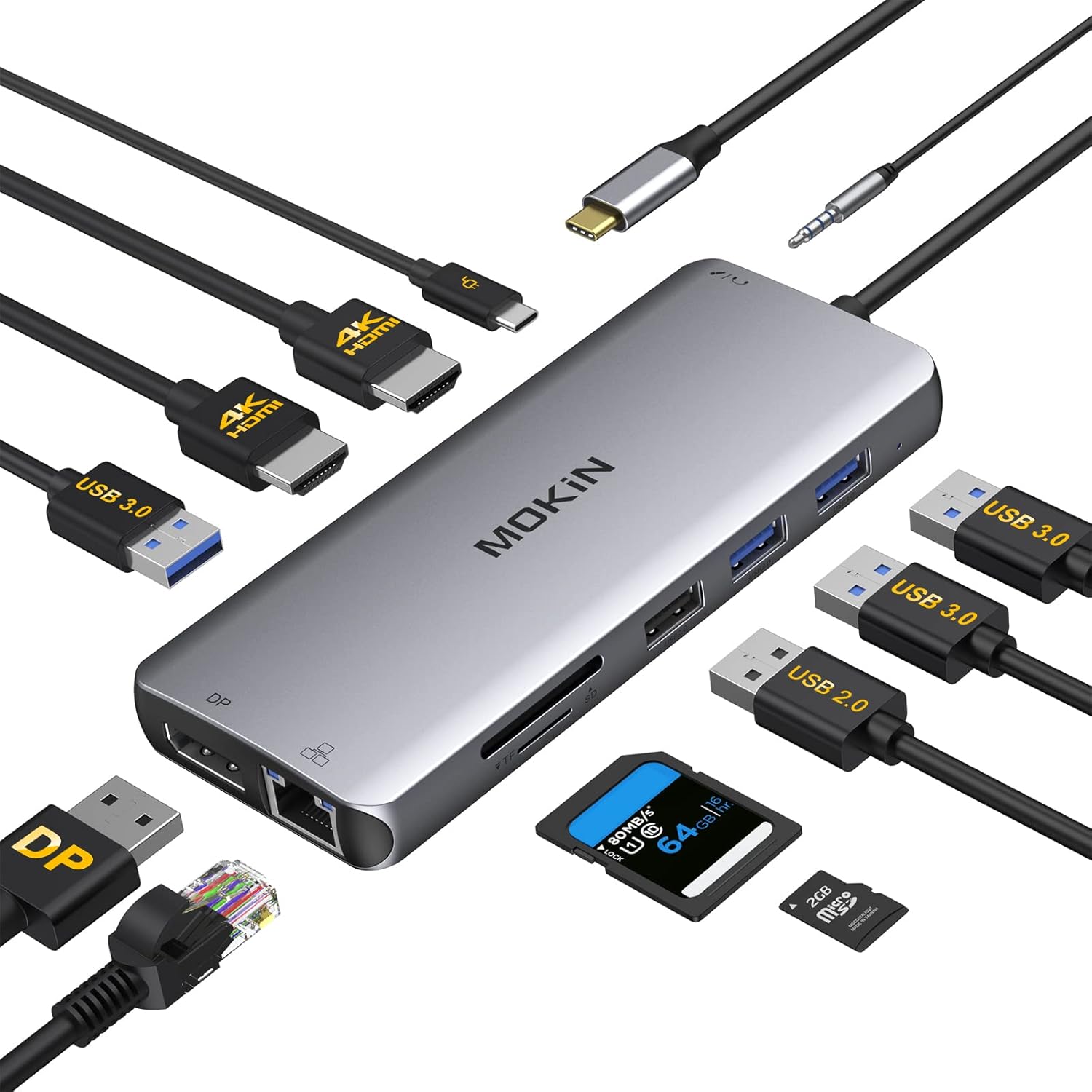 Detalle de MOKiN USB C Docking Station Dual Monitor