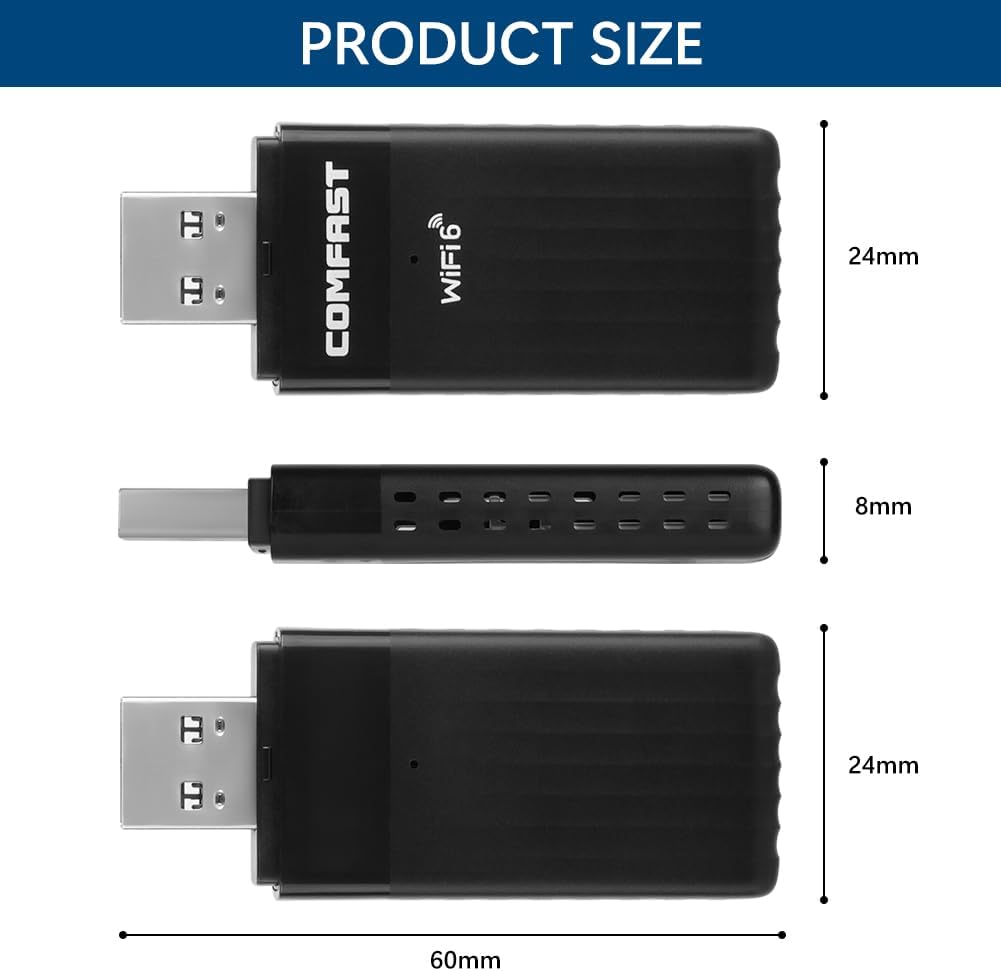 Detalle 2 de OFFCUP 3000Mbps WiFi 6 USB adapter