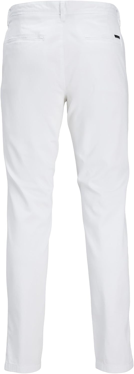 Detalle 2 de Jack & Jones Jpstmarco Jjbowie SA pantalones blancos para hombre (corte ajustado con elastano)