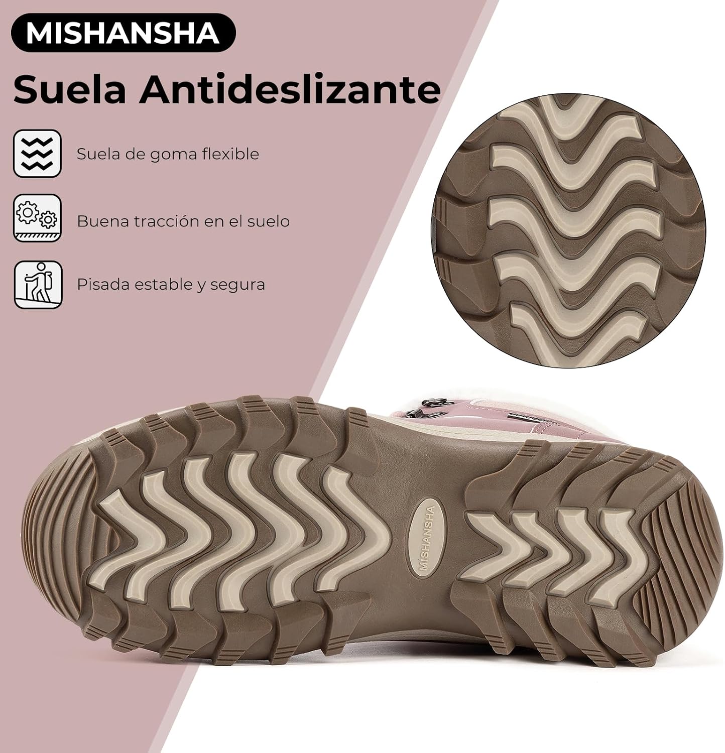 Detalle 2 de Mishansha Botas Invierno impermeables antideslizantes 36-48
