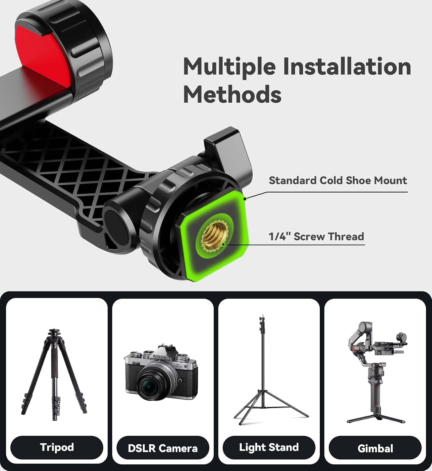 Detalle de YZNT Phone Tripod Mount Universal 57g