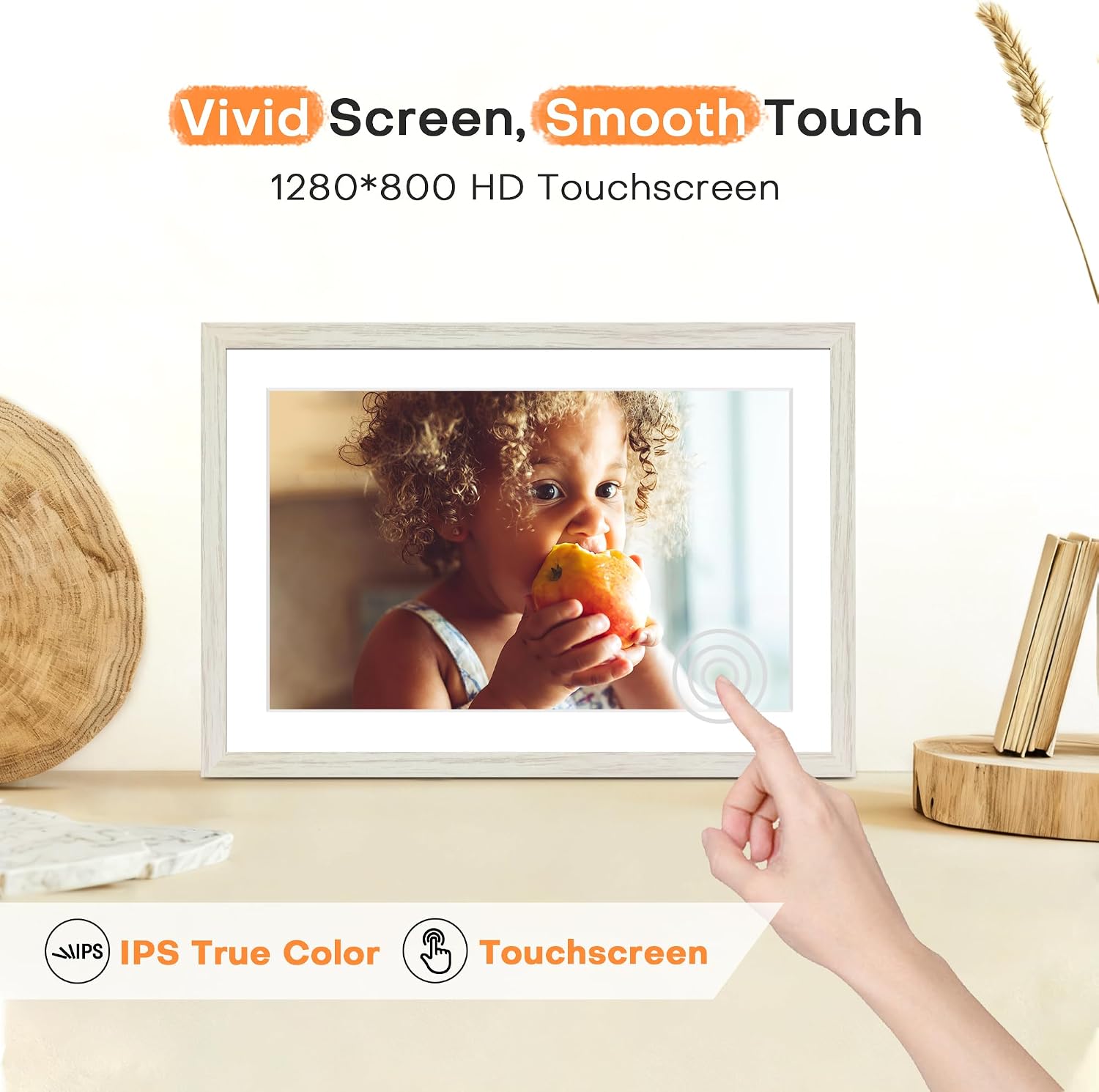 Thumbnail 5 de Pastigio 10.1-Inch Digital Picture Frame, 32GB, Frameo Wi-Fi, 1280 × 800 Touchscreen