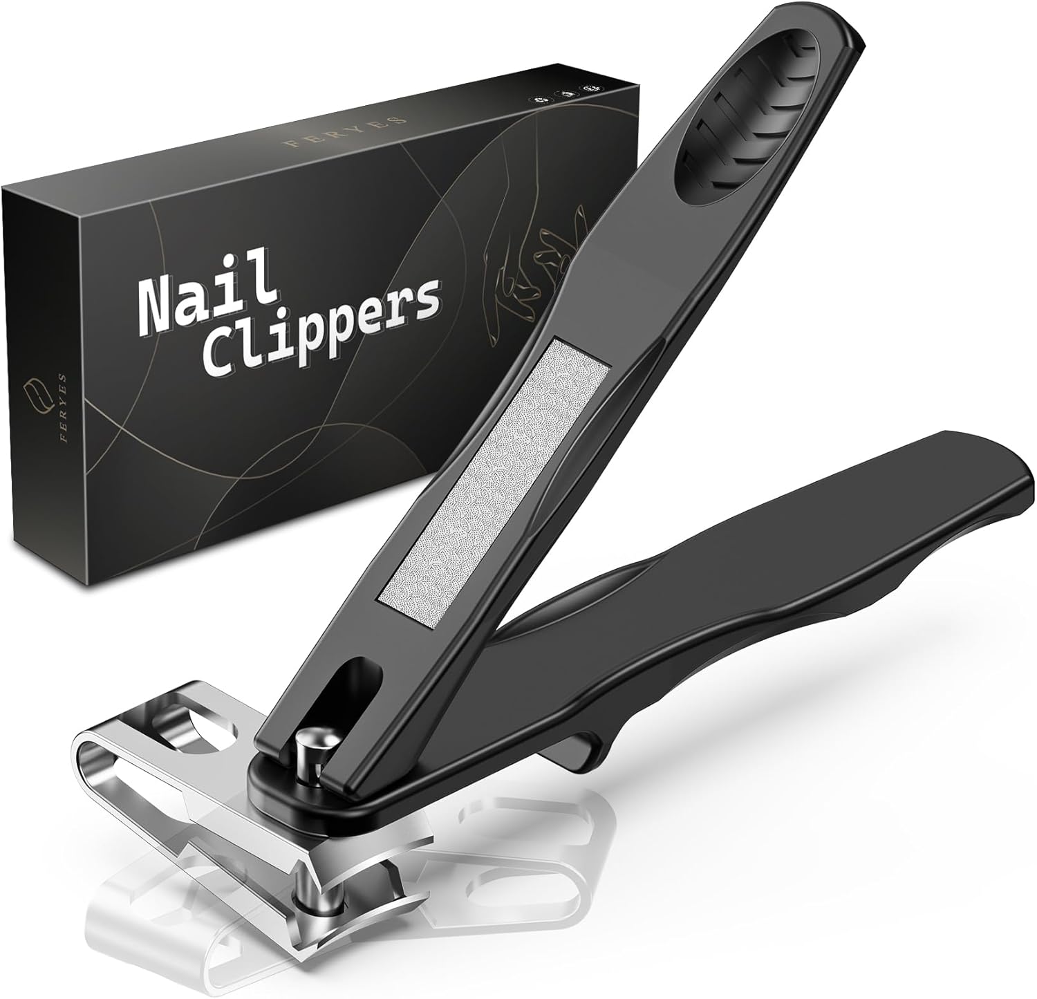 FERYES 360° Rotating Nail Clippers for Seniors – Long-Handle Toenail Clippers for Thick Nails