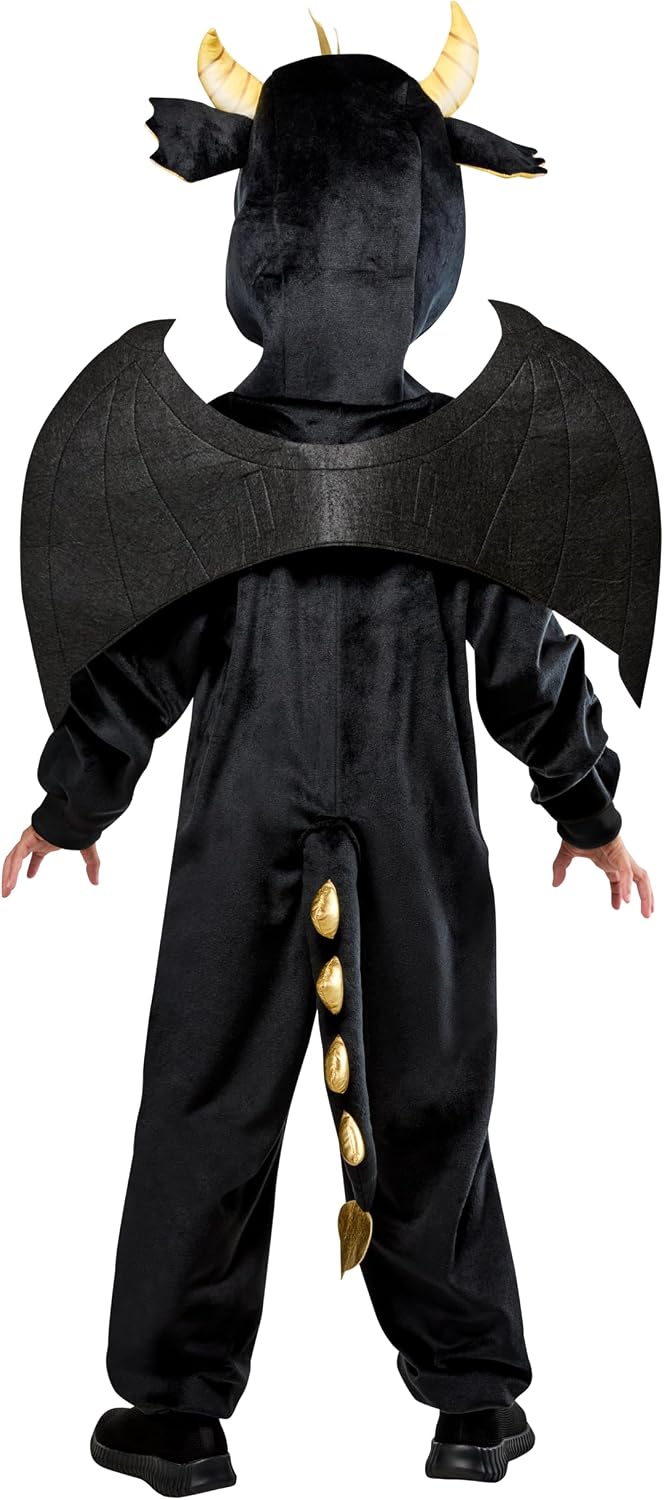 Detalle 2 de Rubies Black Dragon hooded jumpsuit 6/8 🐉