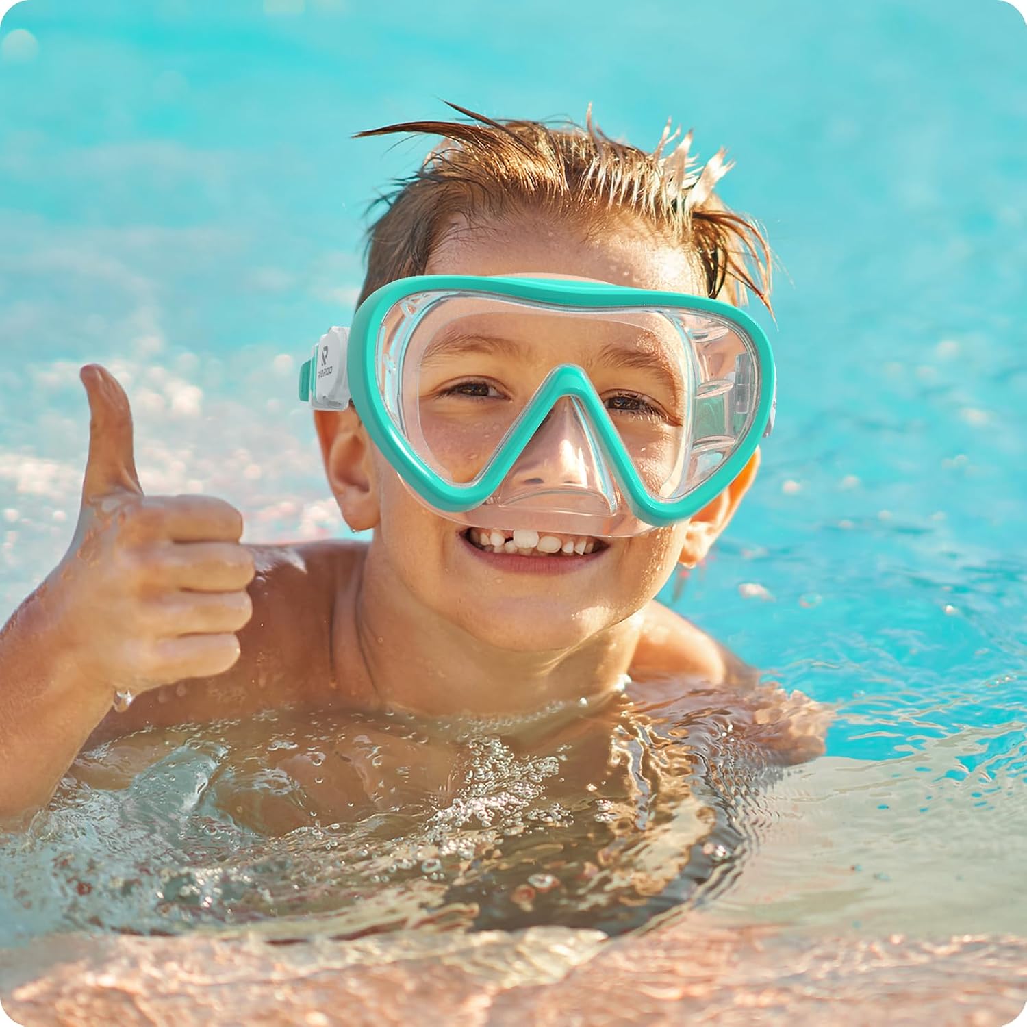 Thumbnail 5 de RIOROO Kinder-Tauchbrille mit 180° Panorama, Nasenabdeckung und Anti-Beschlag (6–16 Jahre)