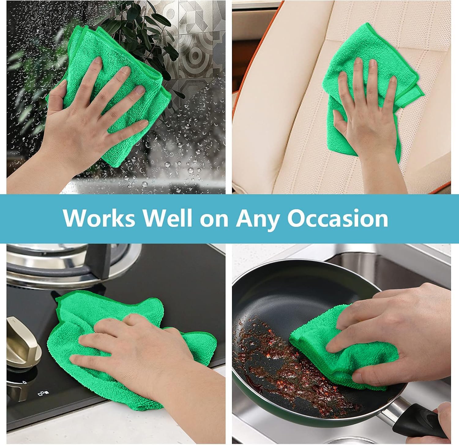 Thumbnail 6 de HOMEXCEL Microfiber Cleaning Cloths 11.5 x 11.5 in