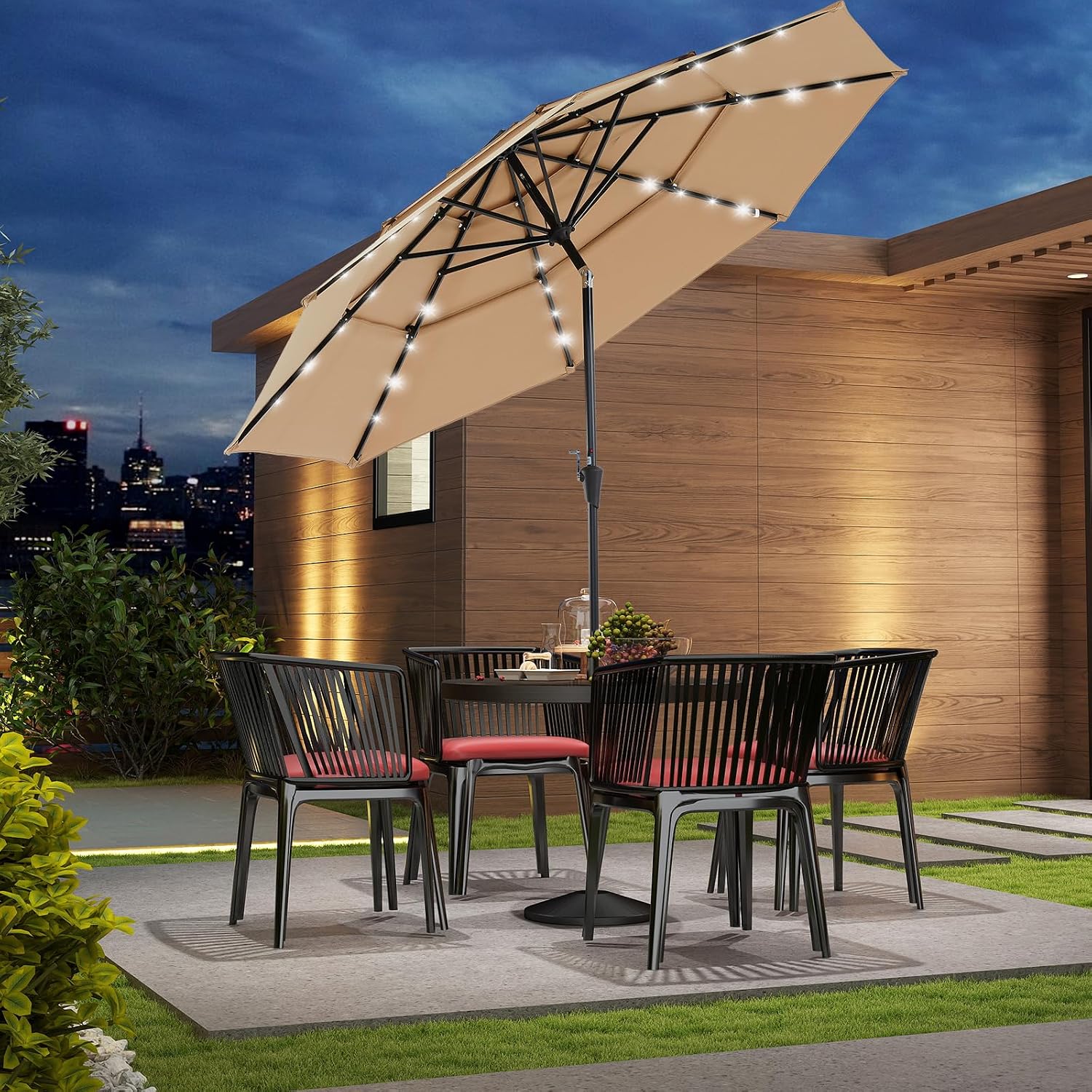 Detalle de DUMOS Patio Umbrella 3-Tier