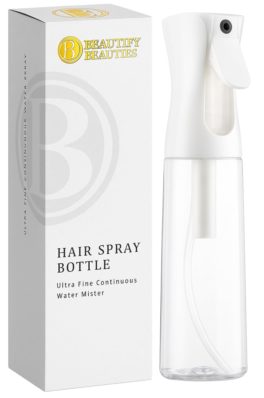 Detalle de BeautifyBeauties Continuous Mist Spray Bottle (10.1 Ounce) for Hair, Plants, Cleaning & More