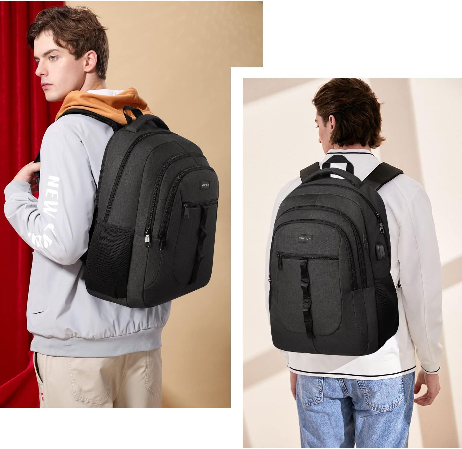 Detalle 2 de YAMTION Mochila Escolar 17.3" para Estudiantes