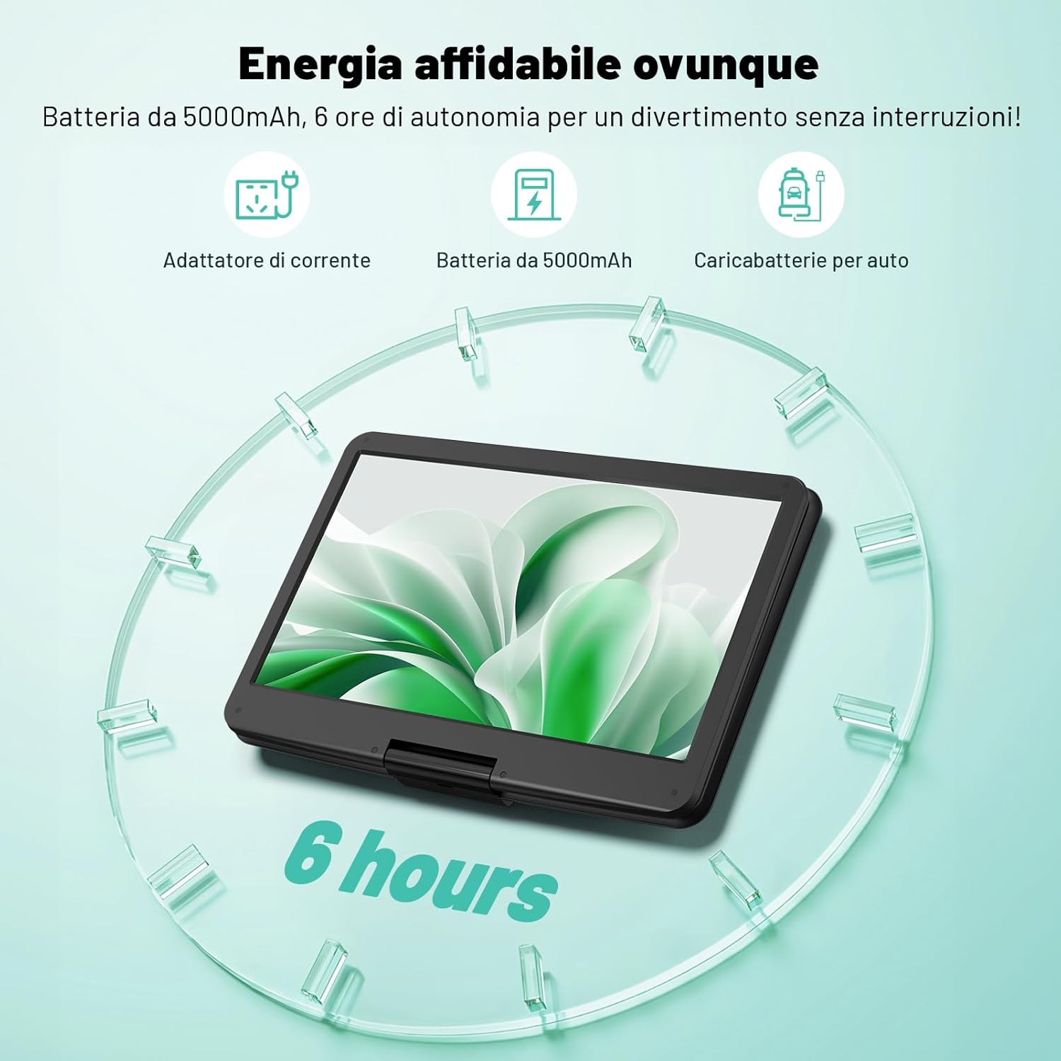 Thumbnail 3 de POFOTO Lettore DVD Portatile 15,6"