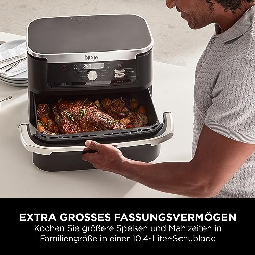 Detalle de Ninja Foodi FlexDrawer Dual Zone Heißluftfritteuse AF500EU – Schwarz