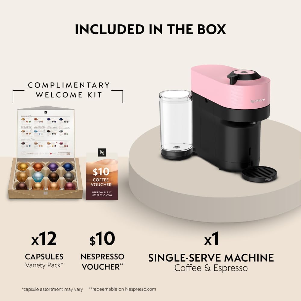 Thumbnail 2 de Nespresso Vertuo Pop+ Coffee and Espresso Maker by De'Longhi in Candy Pink