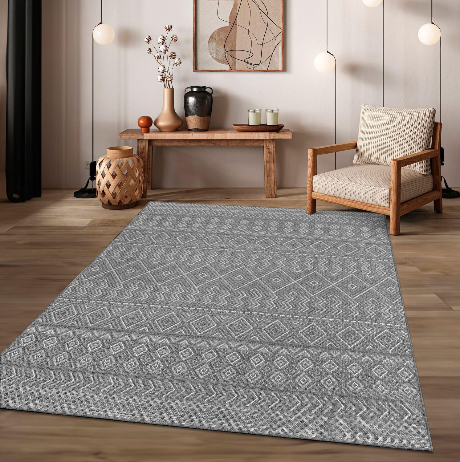 Thumbnail 6 de TT Home Teppich 300x400 cm Beige Creme wetterfest