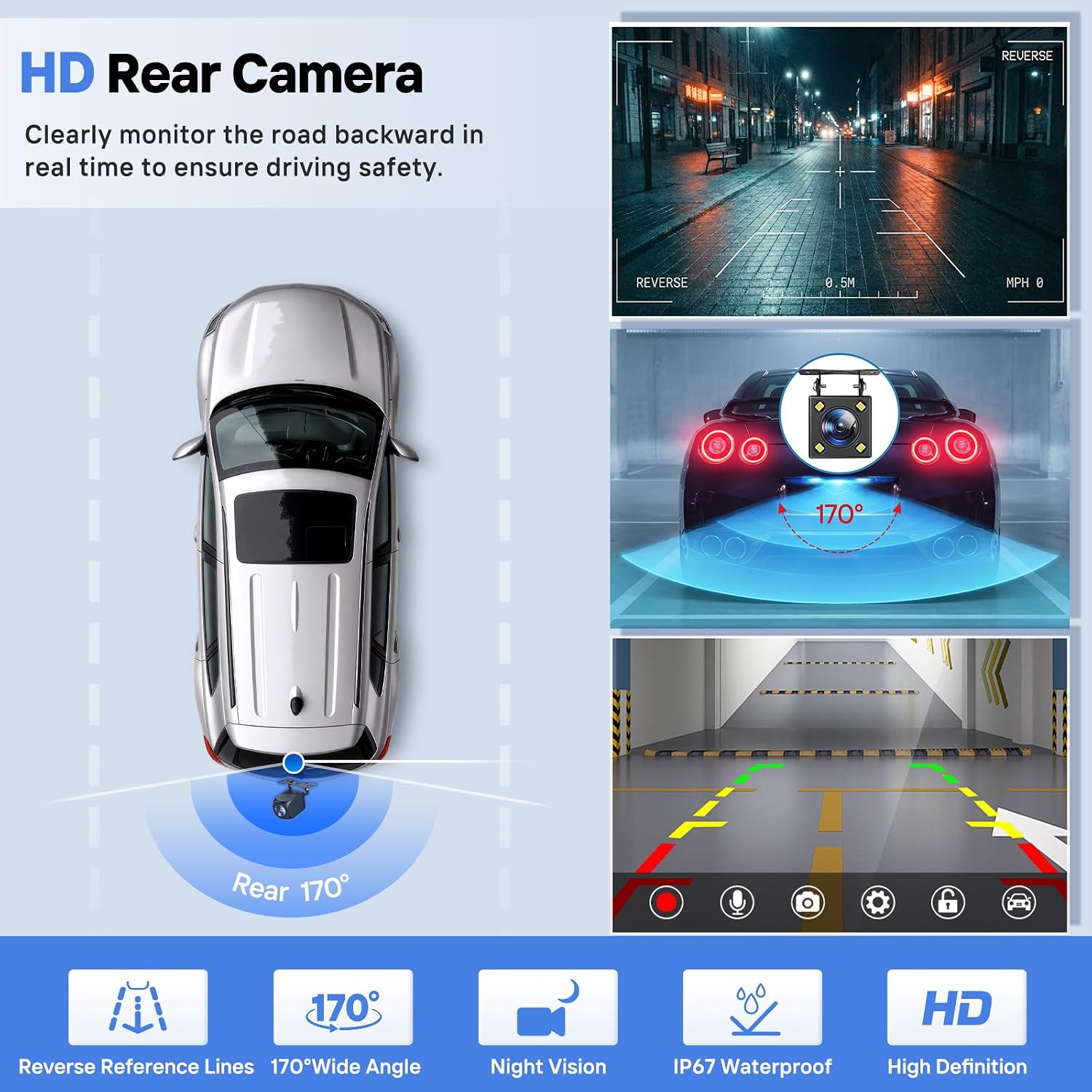 Thumbnail 3 de 9" Wireless CarPlay Screen with 4K Dash Cam