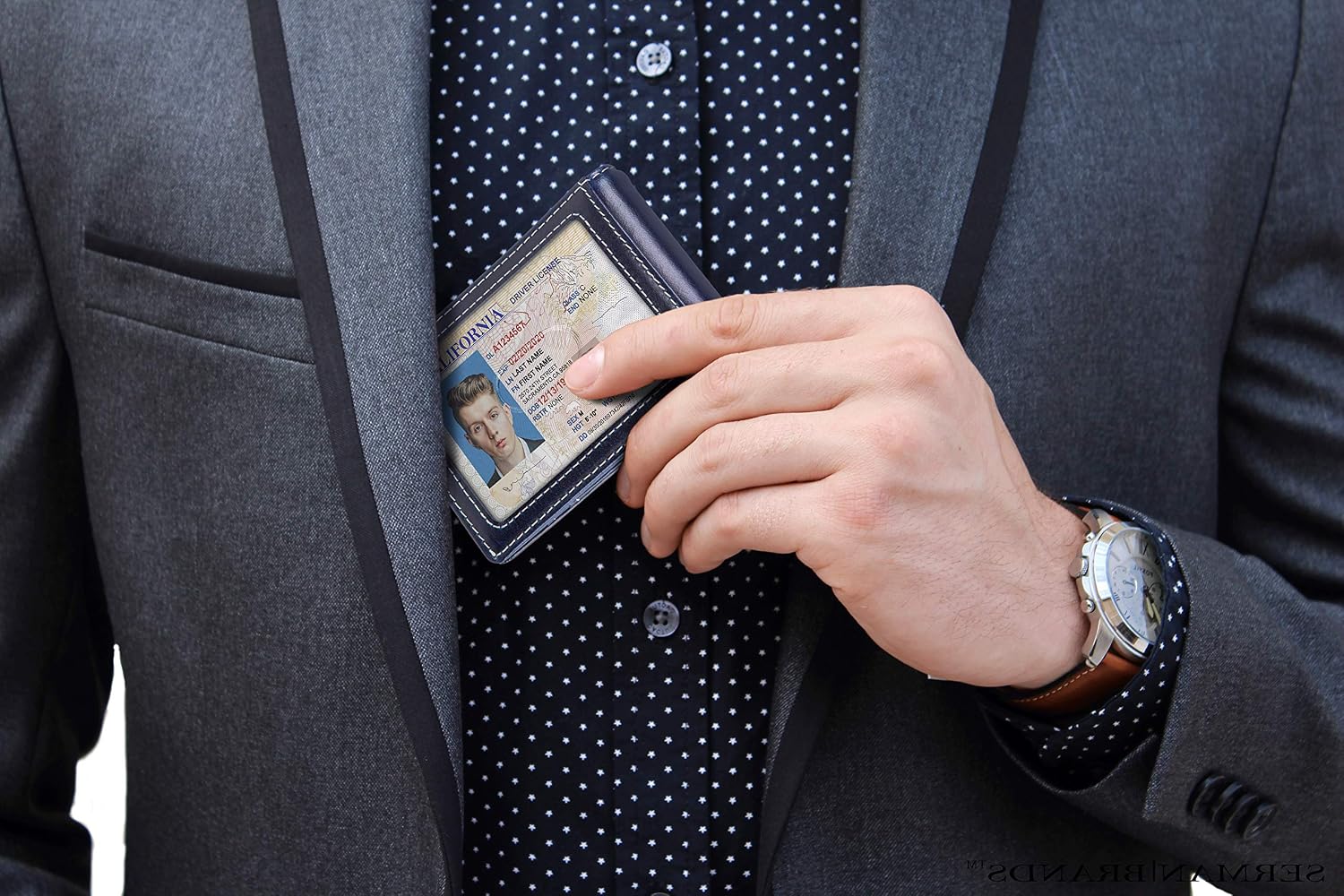 Detalle 2 de SERMAN BRANDS RFID Blocking Slim Bifold Wallet