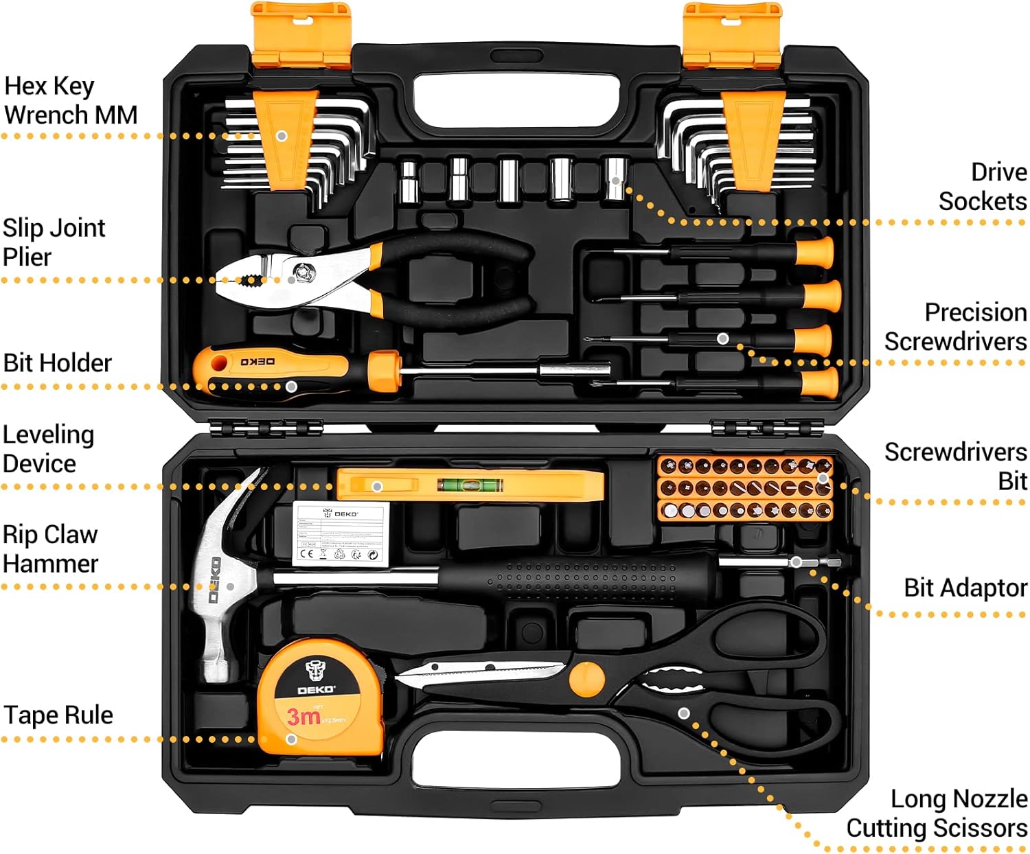 Thumbnail 1 de DEKO Tool Kit Set 62-piece toolbox
