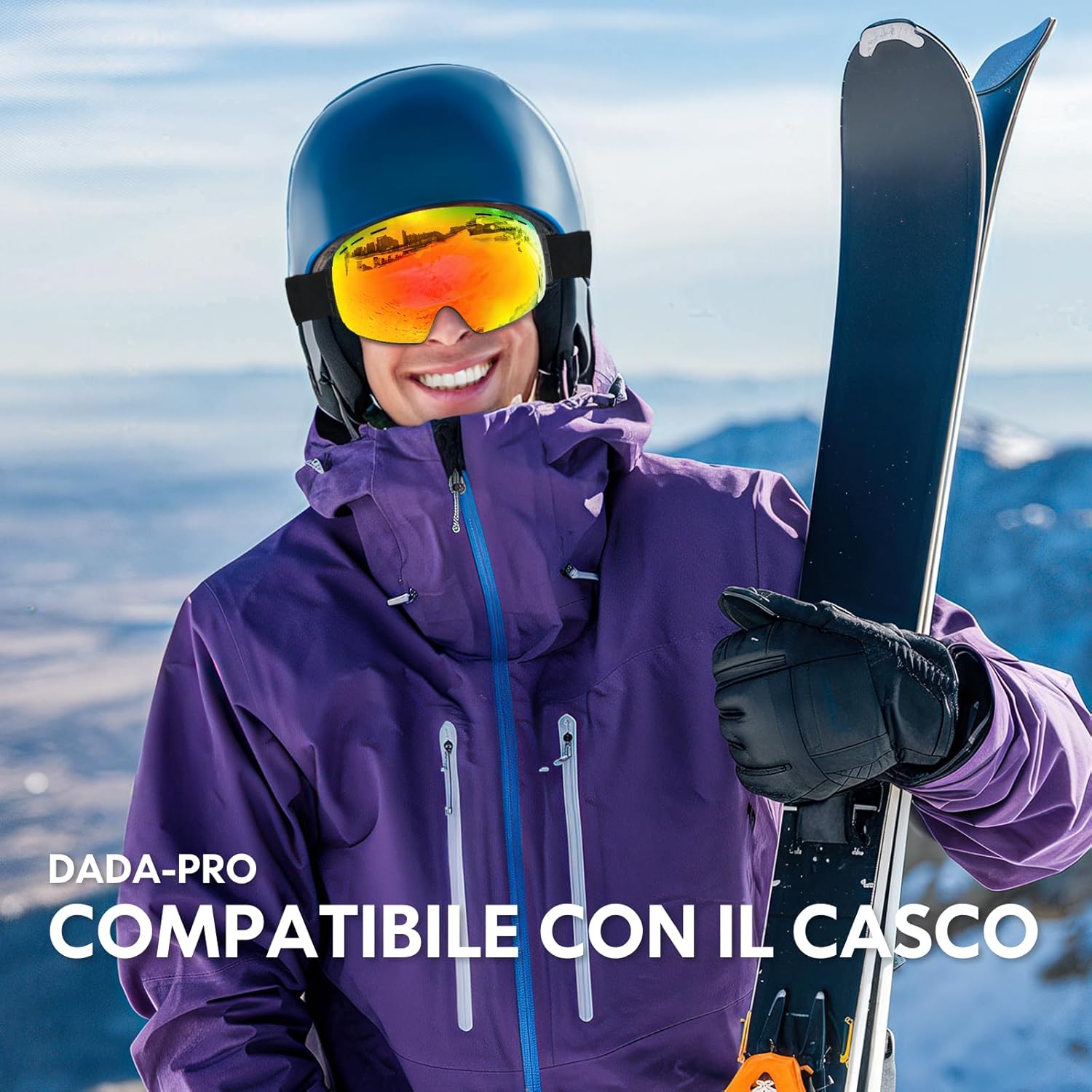 Thumbnail 5 de DADA-PRO Occhiali da sci OTG: ampia visione, anti-appannamento e comfort tutto il giorno