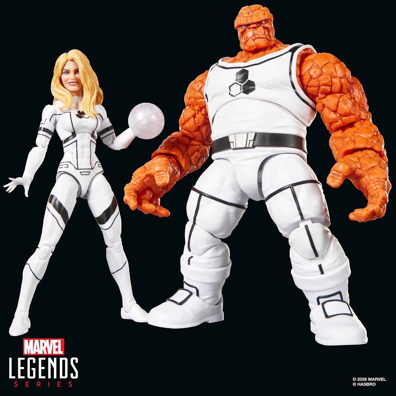 Detalle de Marvel Legends Series Future Foundation-actiefiguren The Thing & Invisible Woman, 15 cm