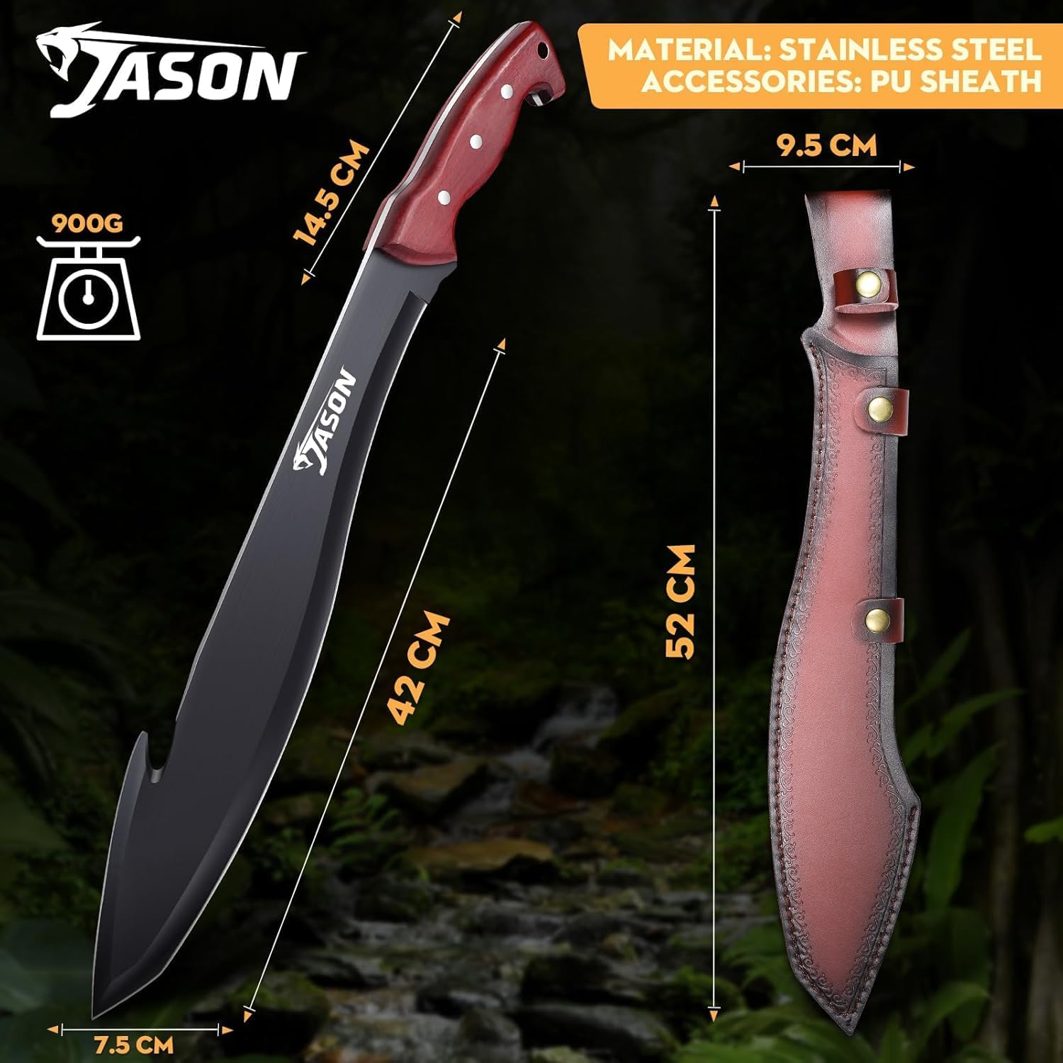 Thumbnail 5 de JASON Machete Survival Großes Outdoor Messer