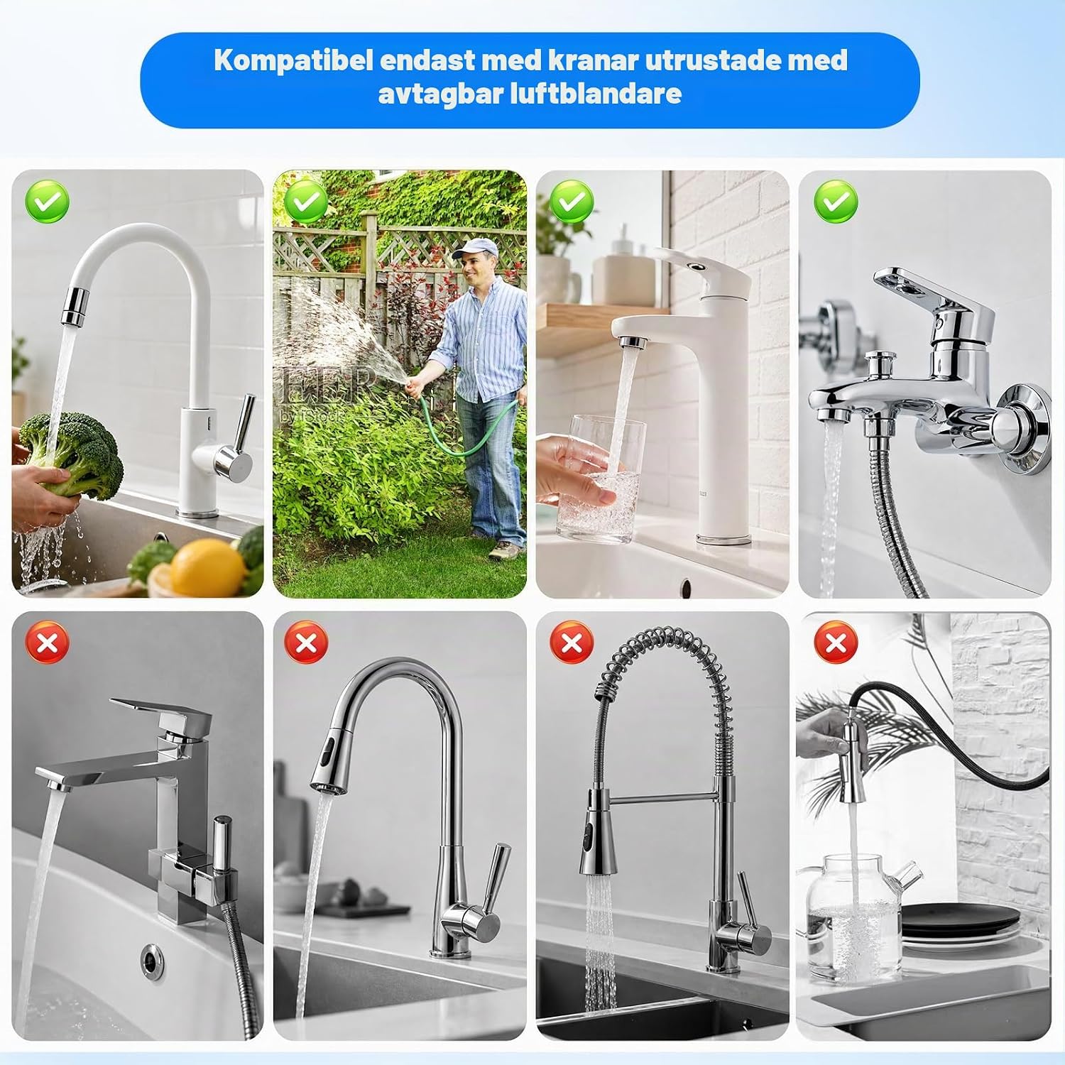 Thumbnail 3 de Zocipro 10-pack kranadaptersats i mässing, M16–M22 med packningar