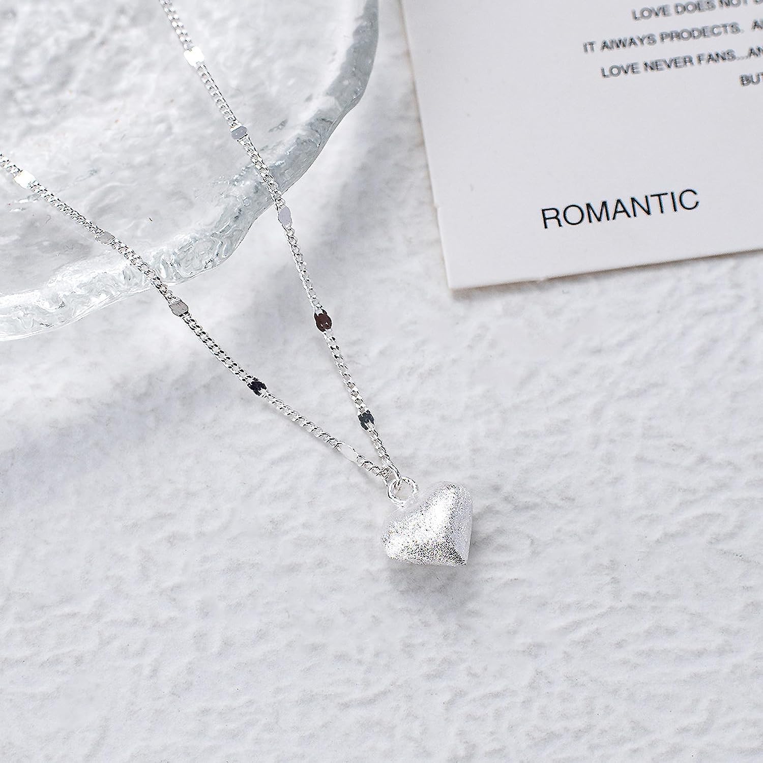 Detalle 2 de Meteorstarry Kette aus 925 Silber für Damen mit Herz-Anhänger (wasserfest) – personalisierte Herzkette