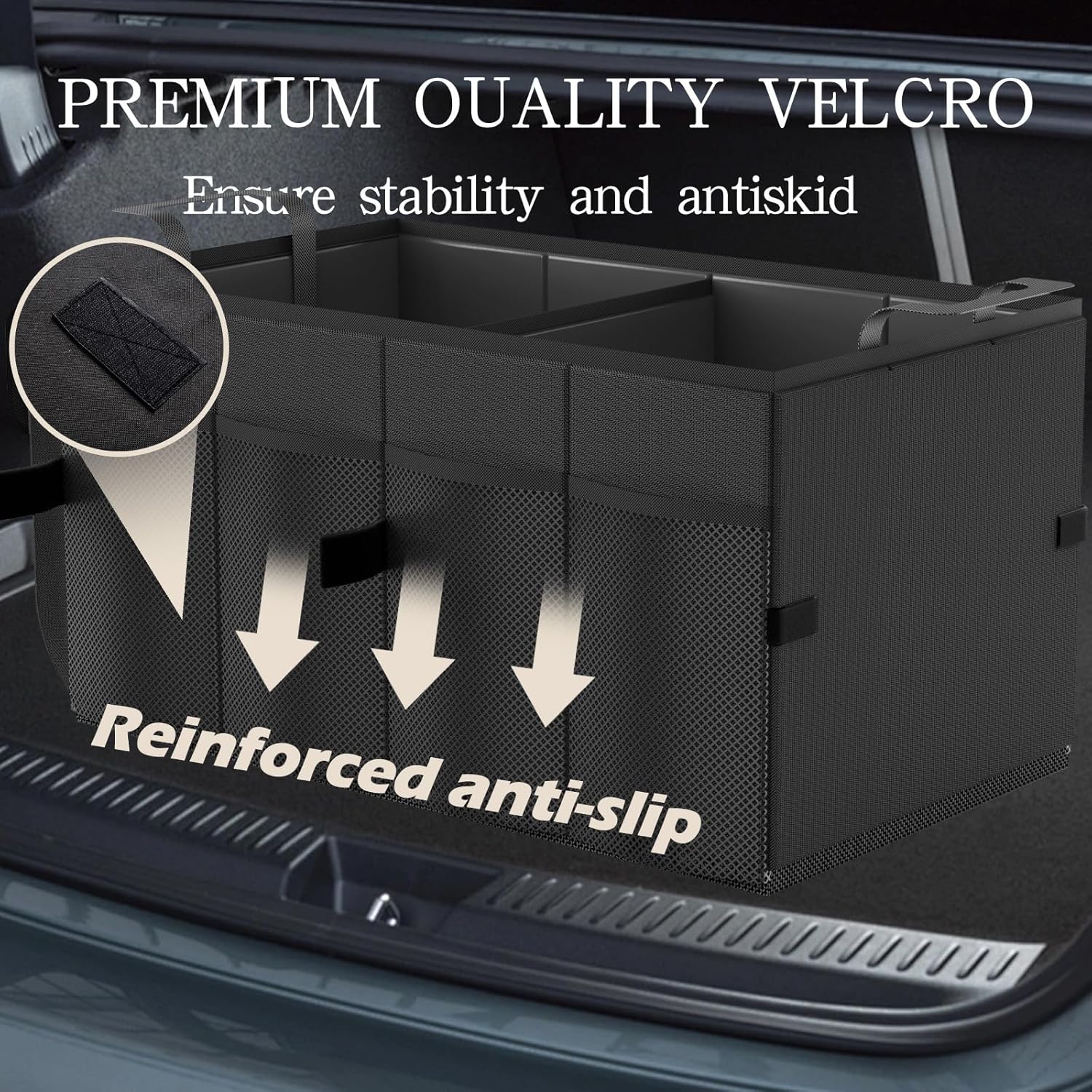 Thumbnail 6 de Beicarin Kofferraum Organizer (Size M) – zusammenklappbare Kofferraumtasche mit Fächern und rutschfestem Boden