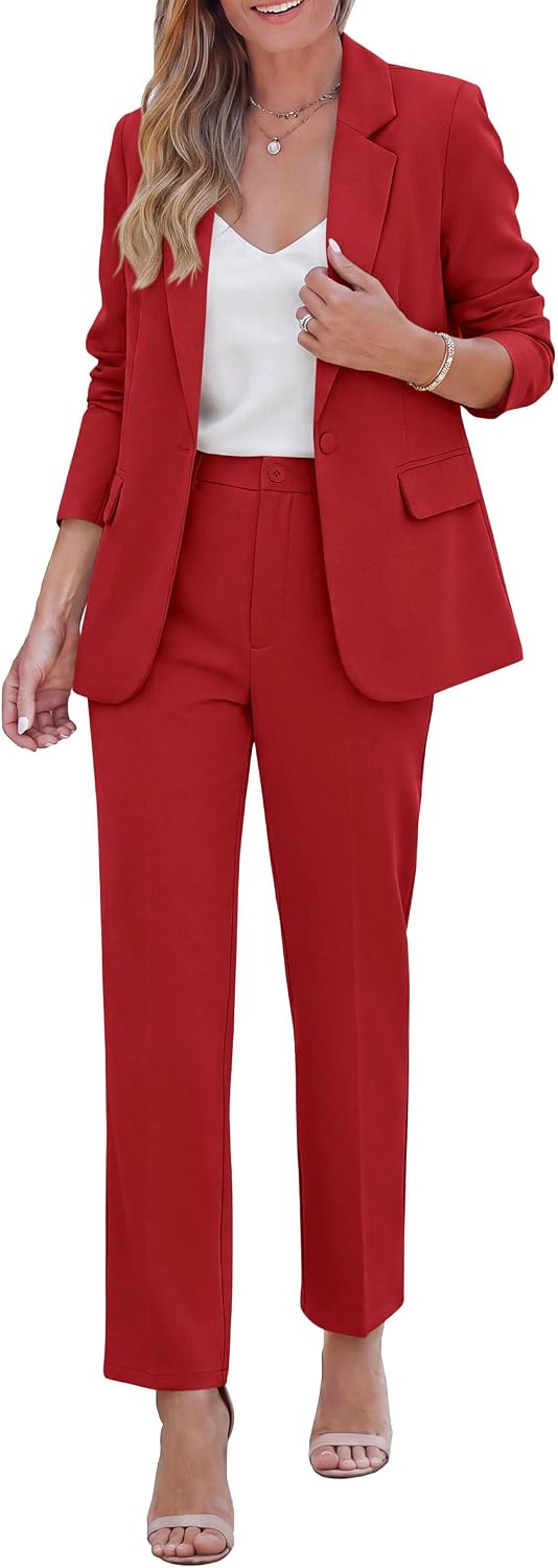 Detalle de PRETTYGARDEN Women's Pantsuit Set in 95% Polyester