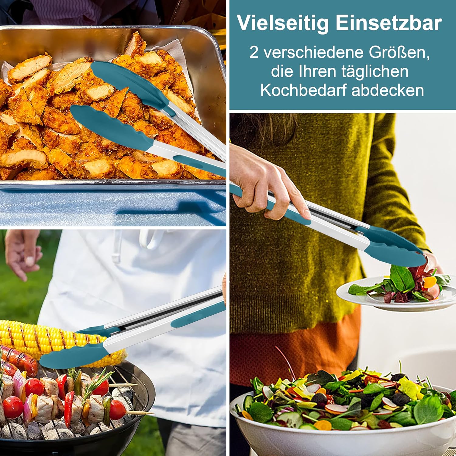 Thumbnail 6 de Homikit Küchenzange 2er Set Grill 2
