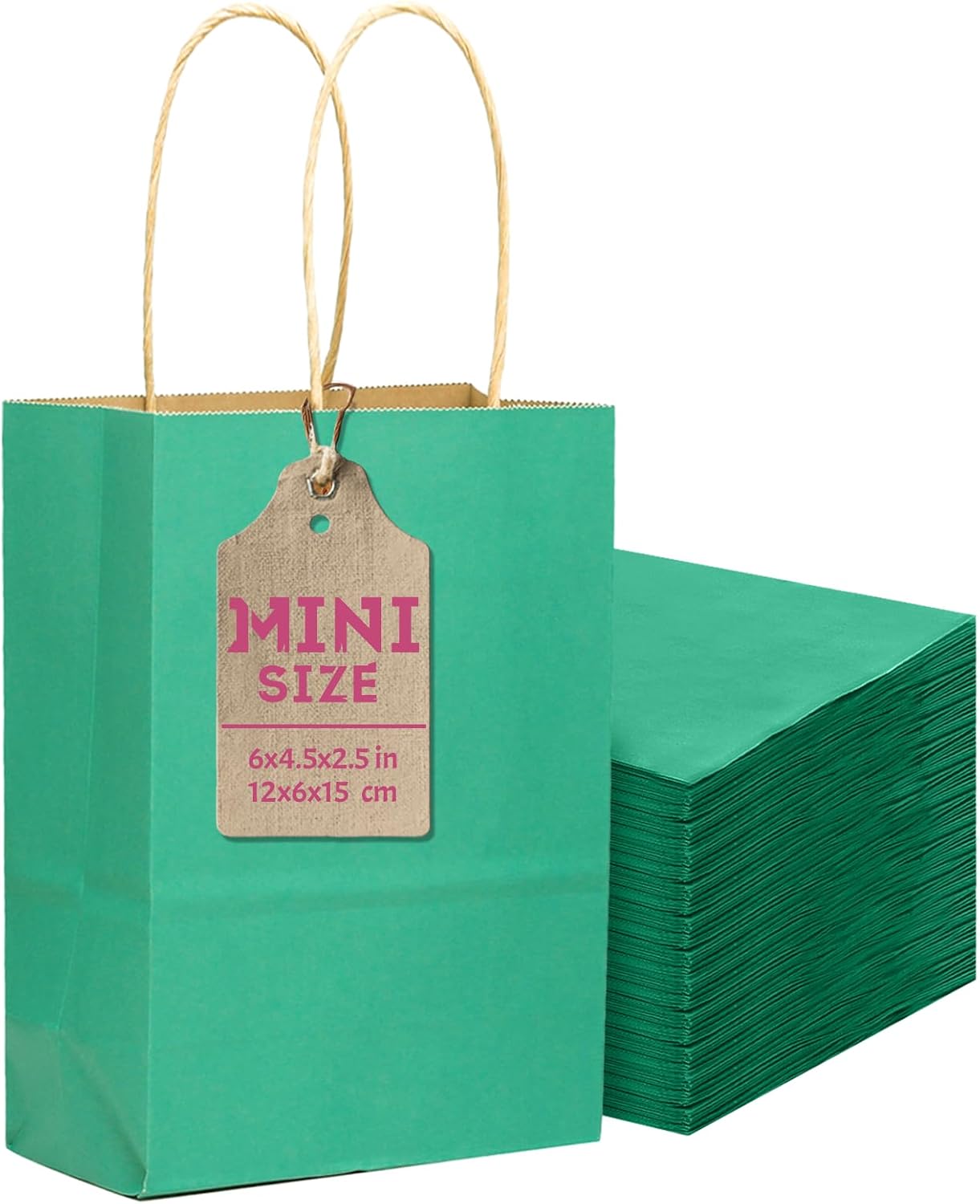Thumbnail 5 de Gcardist 24 Stück Wein Mini-Geschenk-Taschen aus Kraftpapier – 12x6x15 cm, FSC-zertifiziert