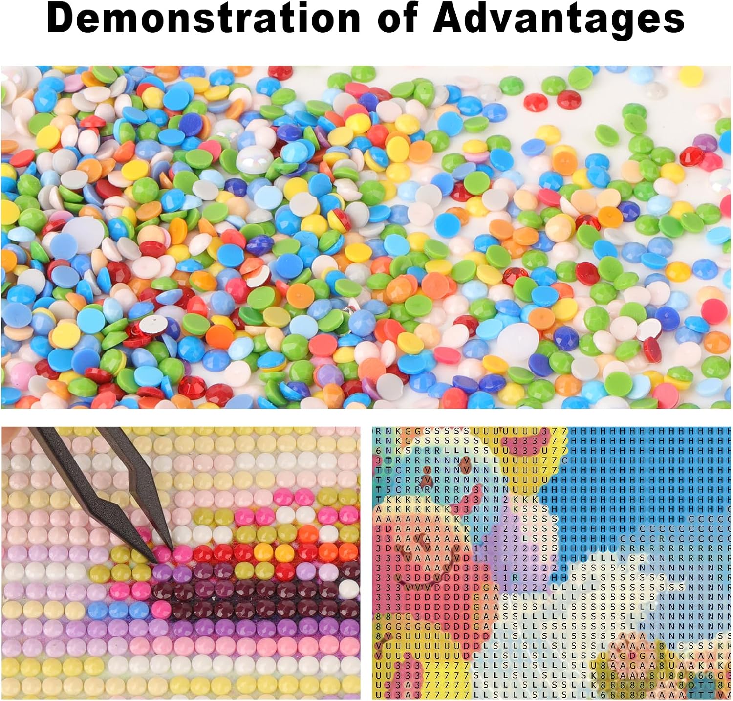 Detalle de Diamond Painting Kit, 13.8 x 13.8 Inch