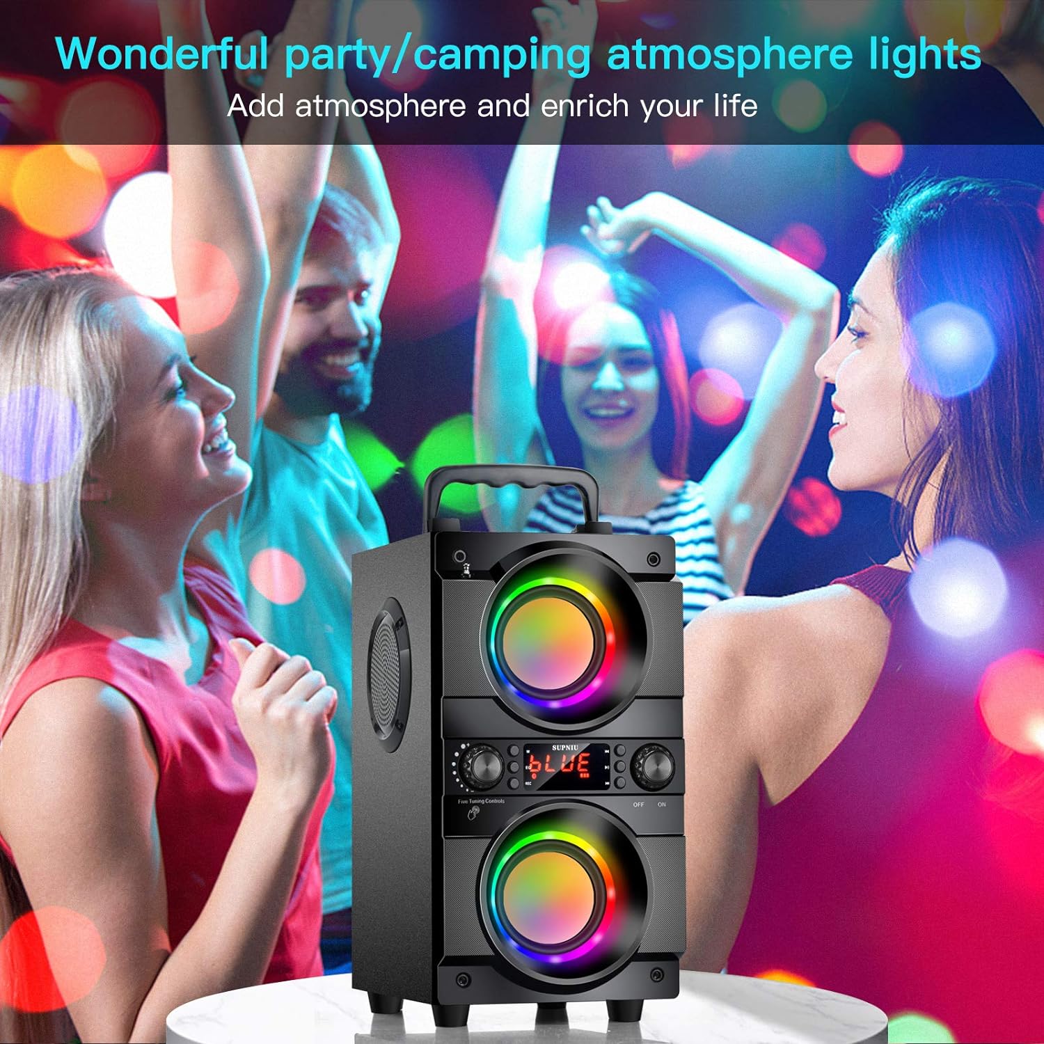 Thumbnail 6 de 60W Portable Bluetooth speaker with Bass