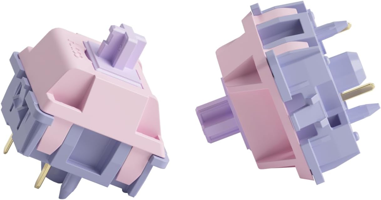 Detalle de Akko V3 Fairy Linear Silent Switches — 50g Quiet MX-Style 5-Pin (45 pcs) for DIY Kits