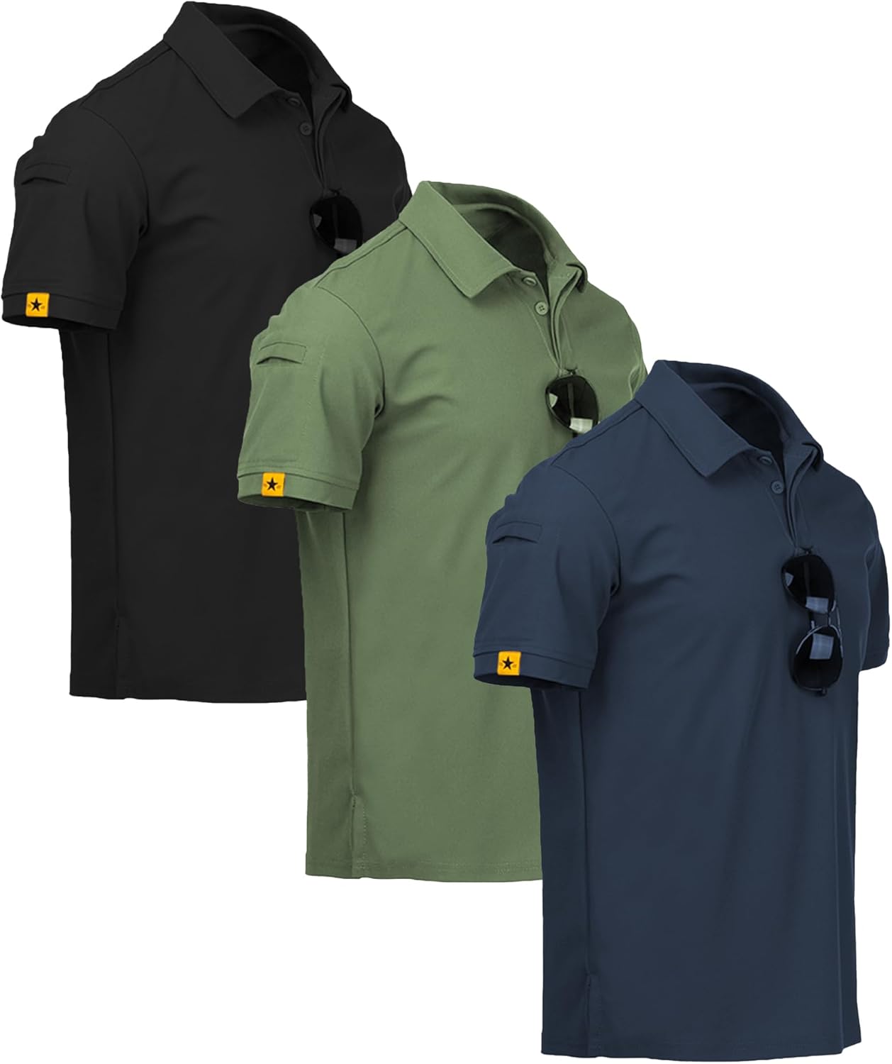 Thumbnail 5 de ZITY 3er Pack Poloshirt Herren Kurzarm – schnelltrocknend, atmungsaktiv, Regular Fit