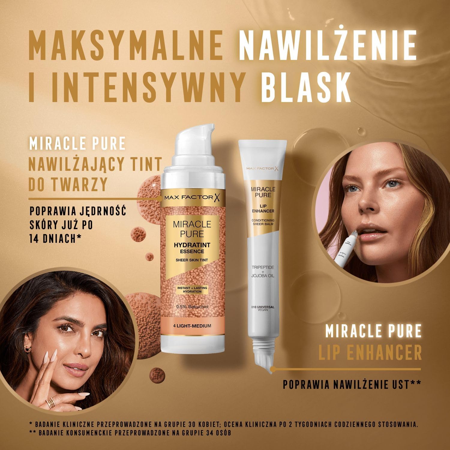 Thumbnail 6 de Max Factor Miracle Pure Hydratint Essence, tint do twarzy 2 Fair-Light, 30 ml