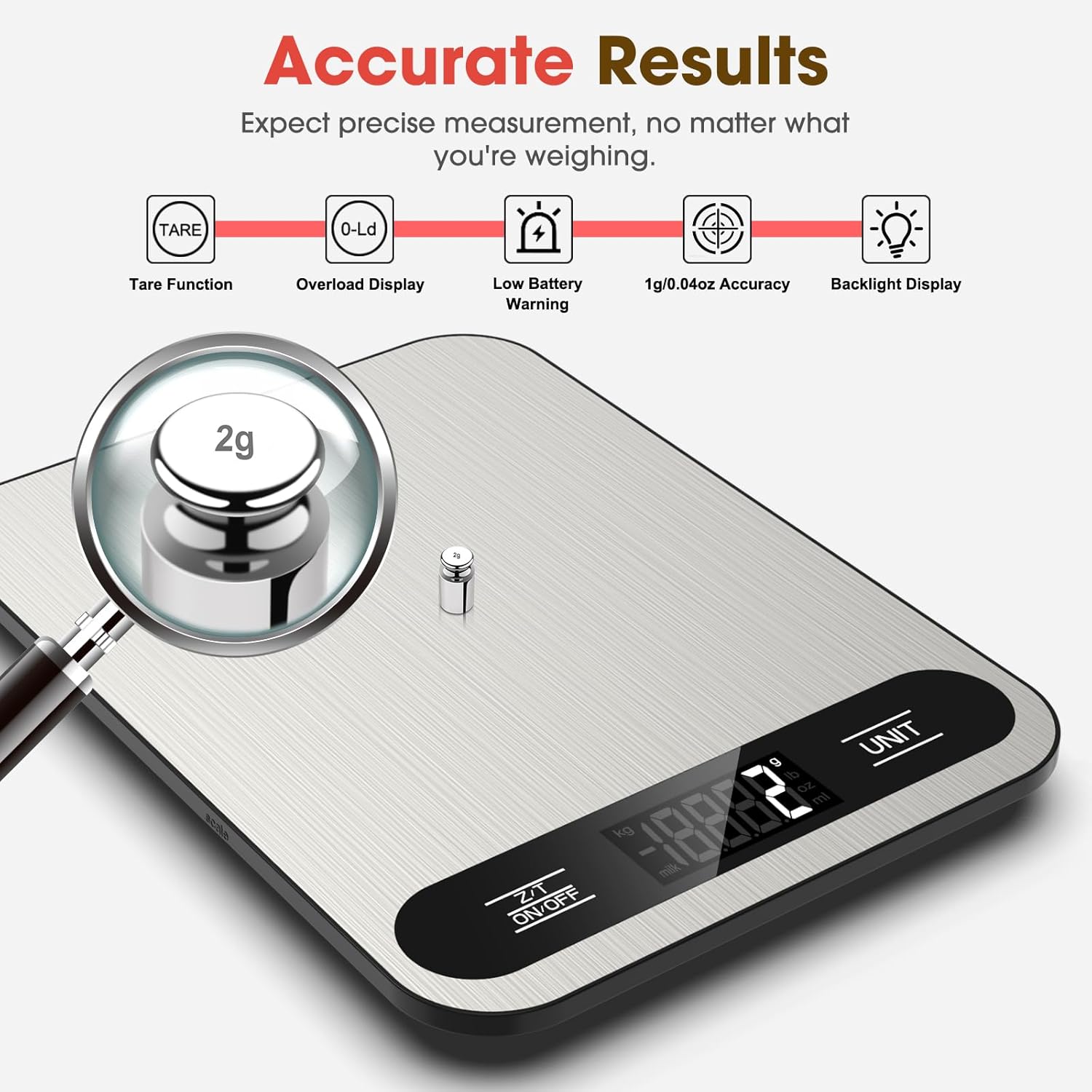 Detalle 2 de Mik-Nana Food Scale with LCD Display 22 lb Capacity 📏